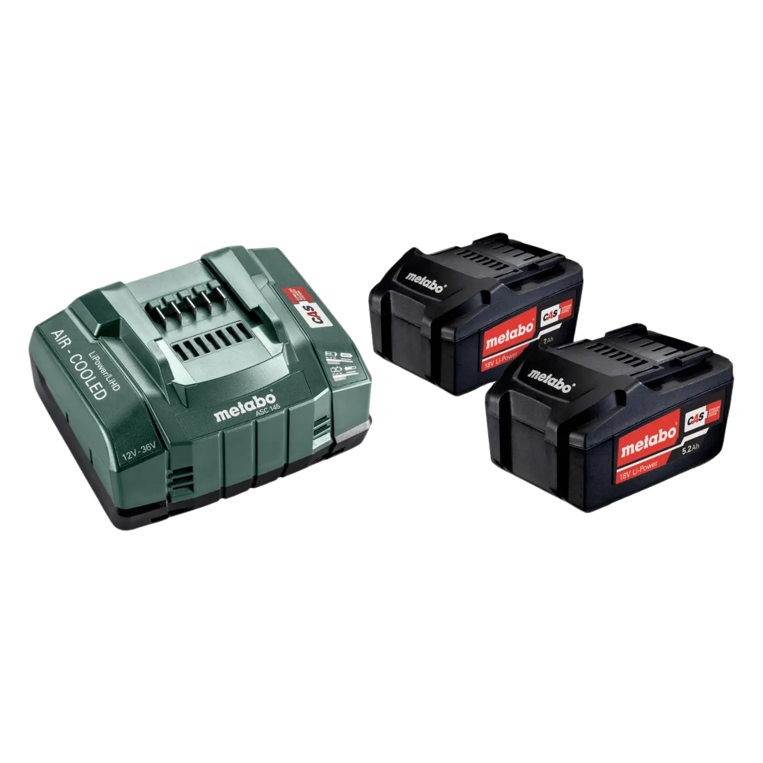 Batterij basisset: 18V - 2 x 5.2 Ah Li-ion + lader
