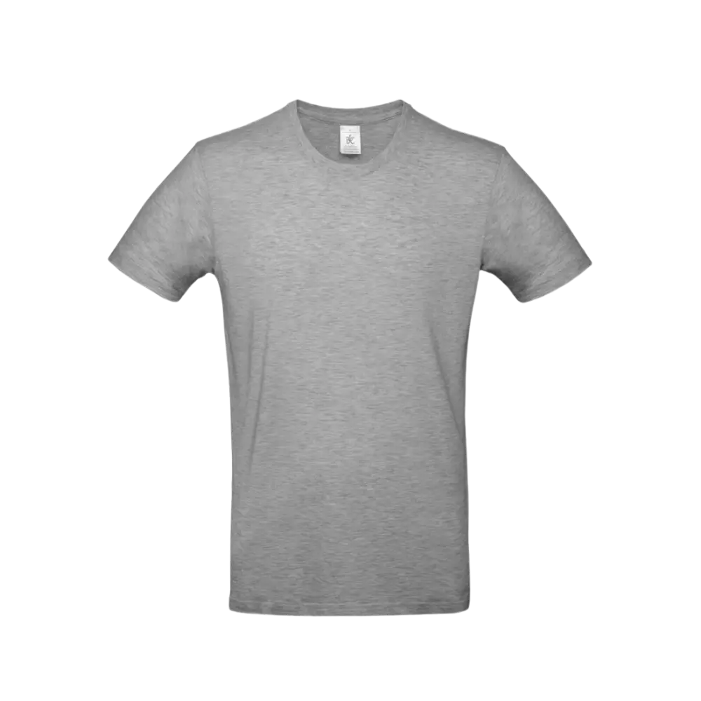 New Heavy round neck T-shirt #E190/Men - sport grey- XL - 3 st/pak