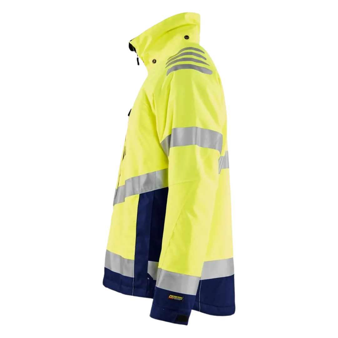 Veste d'hiver high - bleu marine/jaune - L