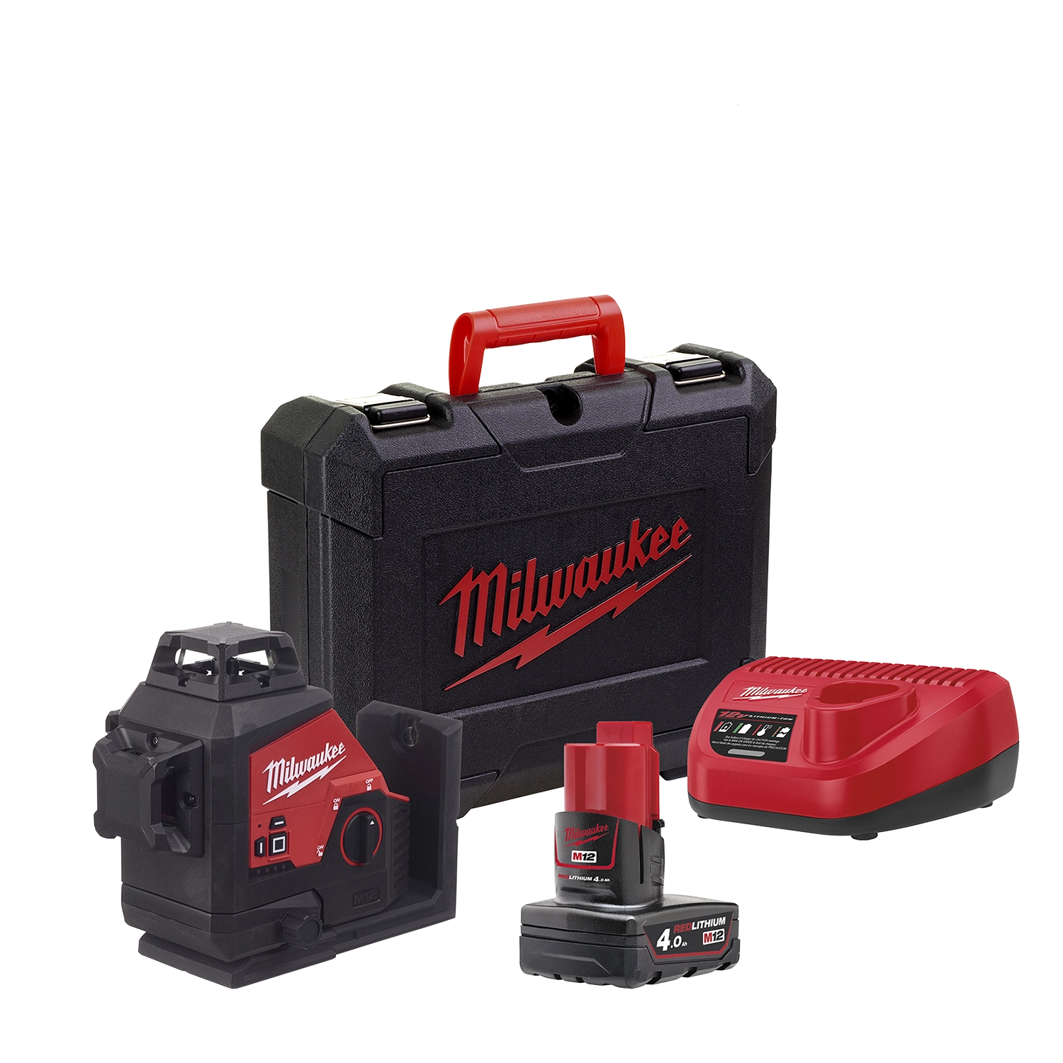 Laser croix Milwaukee M12 3PL-401C (12V - 1 x 4 Ah Li-ion)