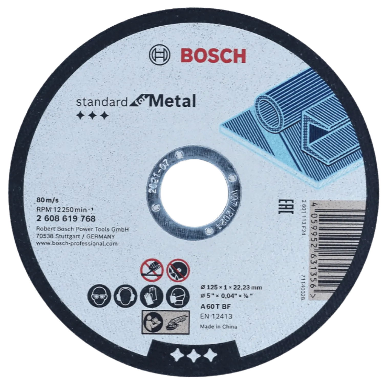 Doorslijpschijven standard voor metal 125 x 1 x 22.23 (1 emmer = 100 st)