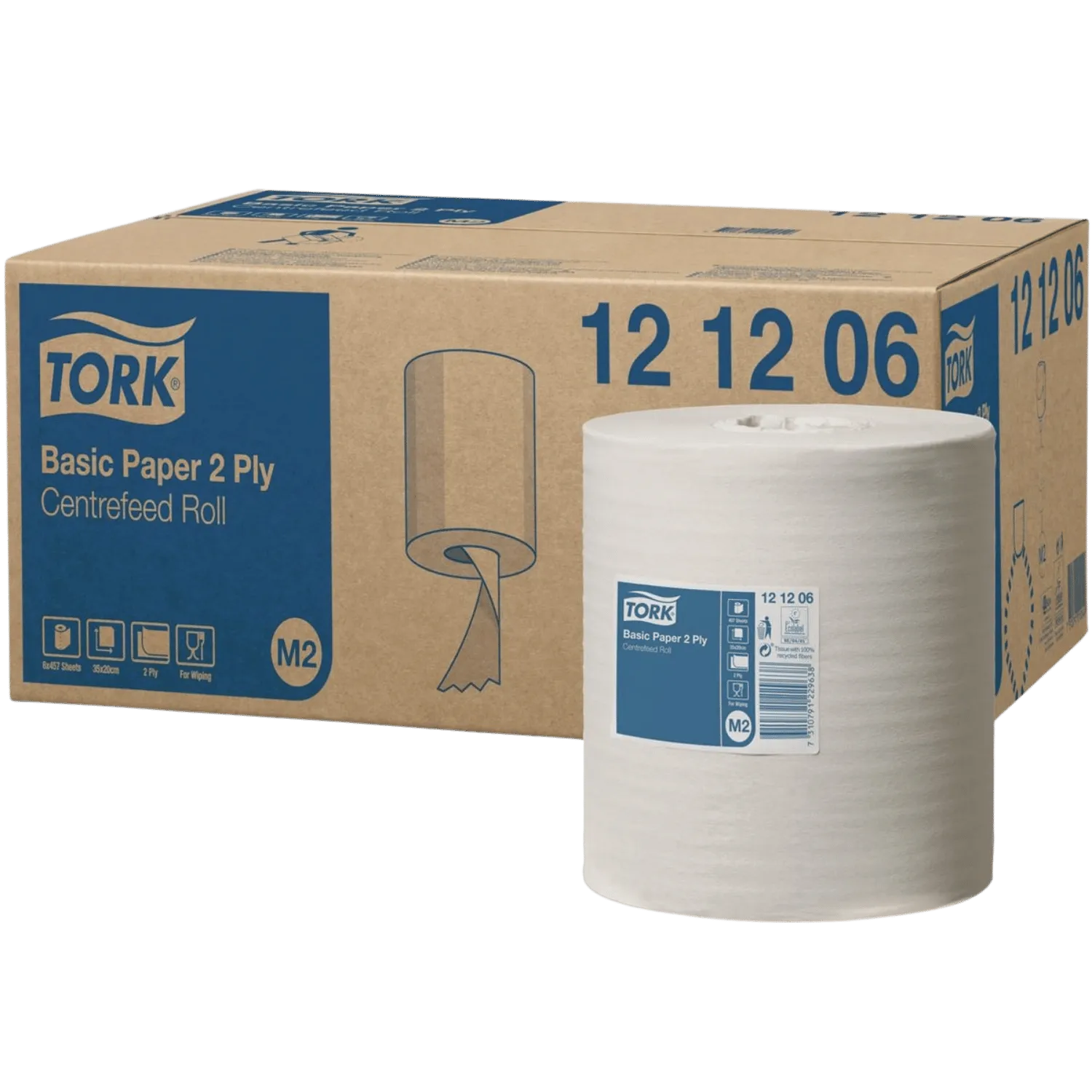 Pack (6 rouleaux) papier blanc 20 cm x 160 m - 121206