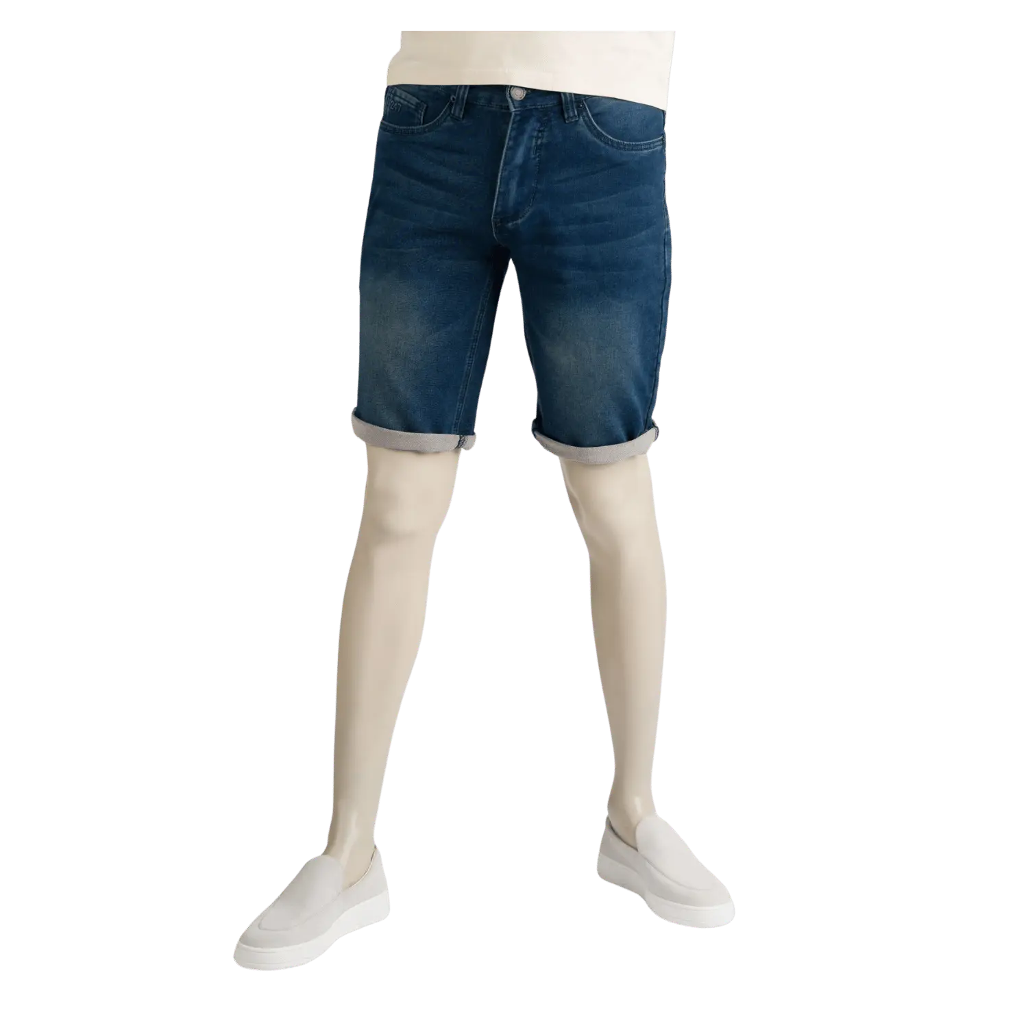 Short jog en jeans stretch - 247 jeans - ELM - bleu moyen - W33