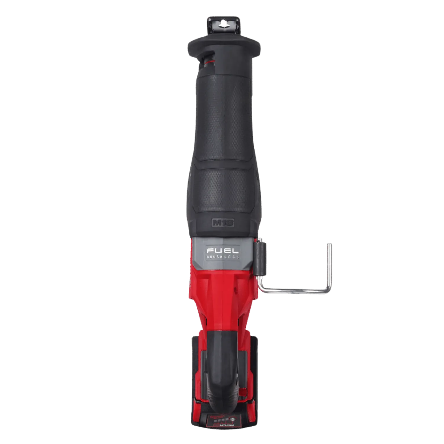 M18 FSZ-502X: Milwaukee 18V reciprozaag, 2x 5Ah, krachtig en betrouwbaar, rood/zwart.