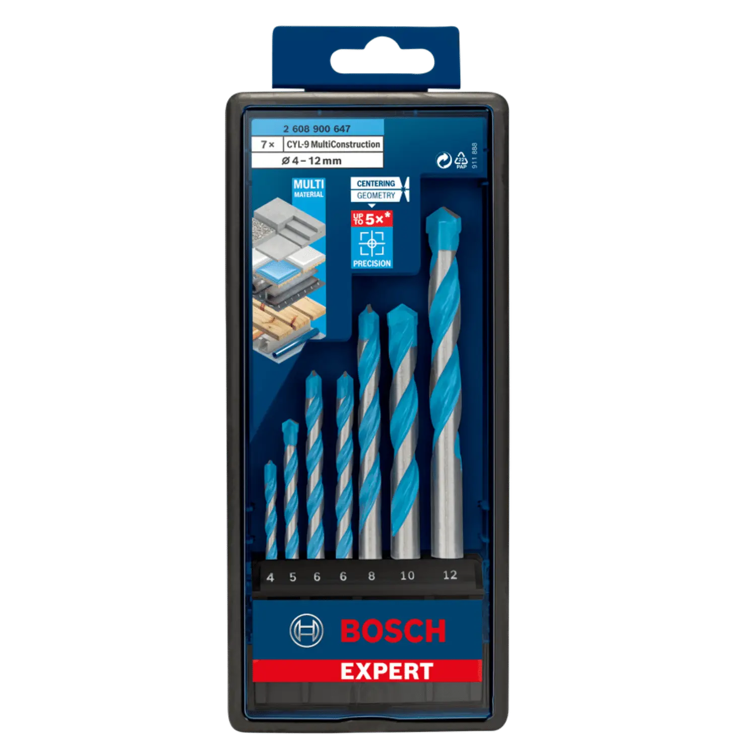 Expert 7-delige universeelborenset CYL-9 Multi 4/5/6/8/10/12 - 2608900647