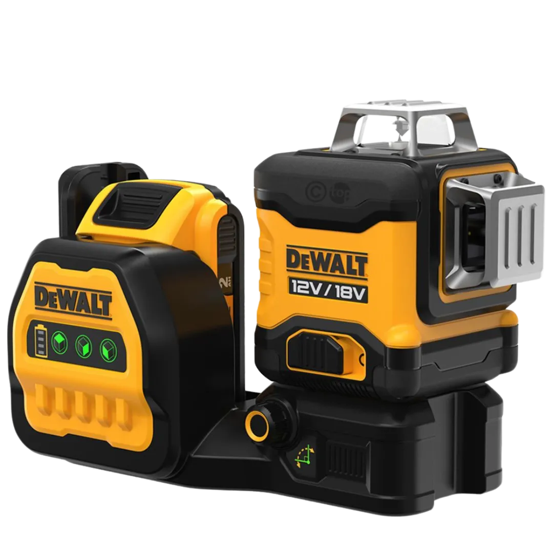 DCE089D1G18 Kruislijnlaser met 3 groene lijnen 12 V/18 V (met accu)