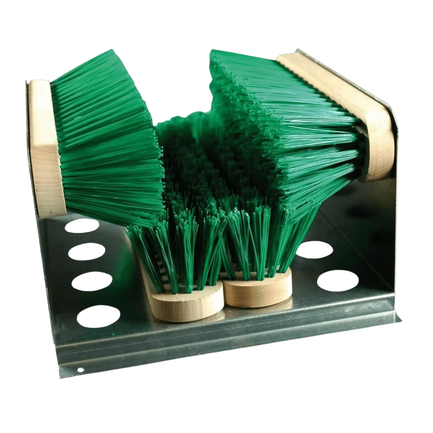 Brosse de pied galvanisée avec 4 brosses (A2916)