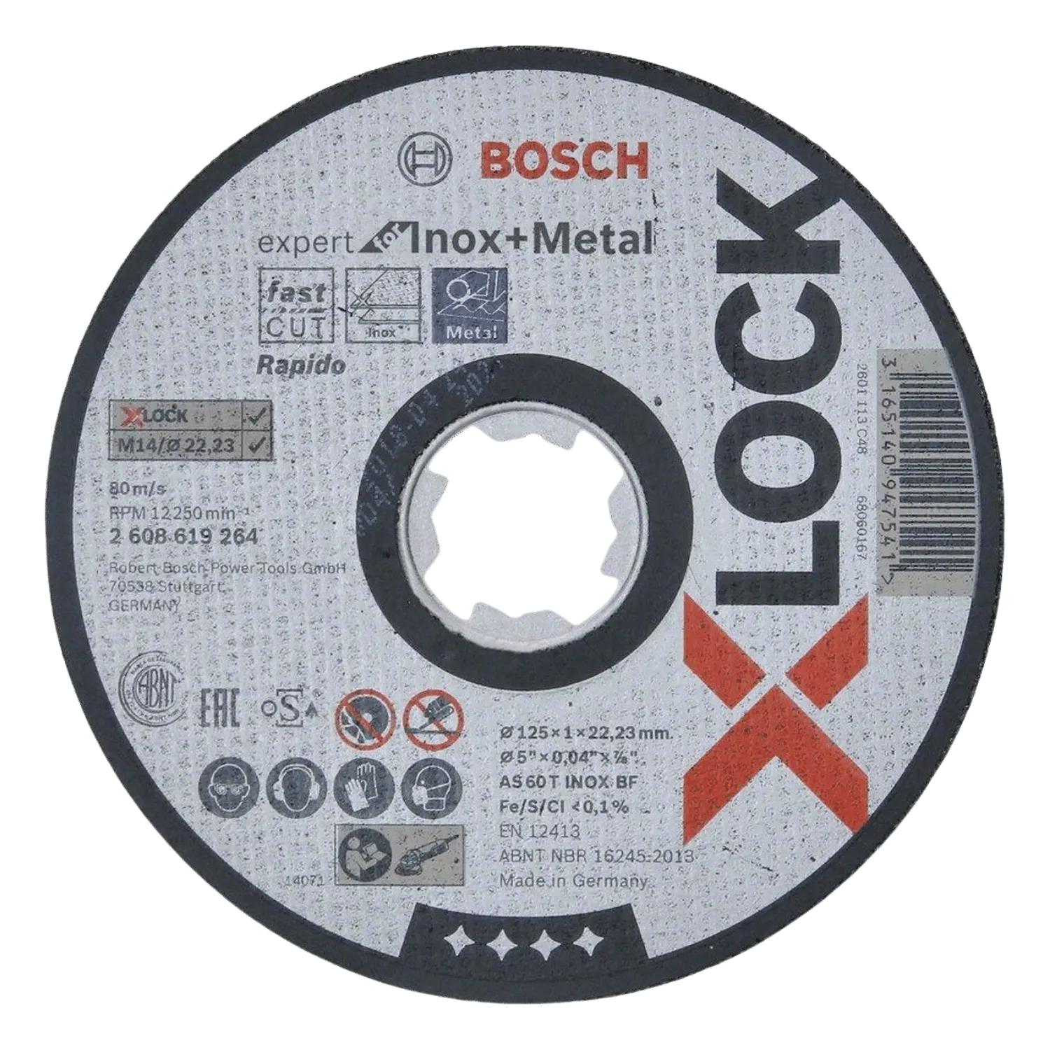 Doorslijpschijf X-lock Ø 125 x 1 x 22 mm - Expert for inox