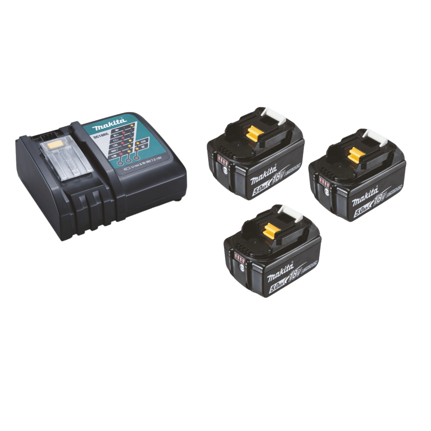 Combiset Accu 7-pack DLX7030T3J (18V - 3 x 5 Ah Li-Ion)