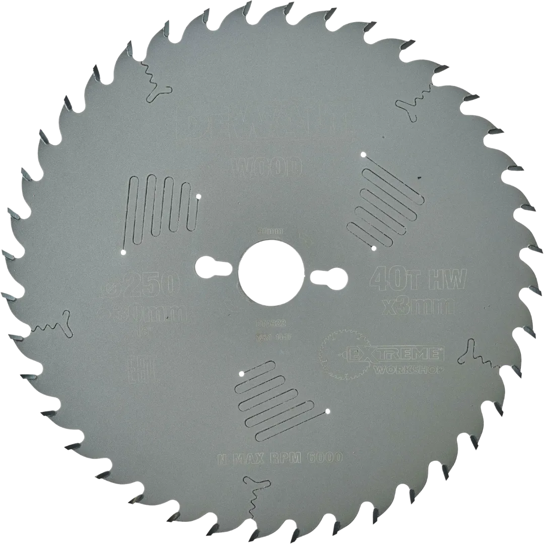 DT4322-QZ Cirkelzaagblad hout Ø 250 x 30 mm 40T 