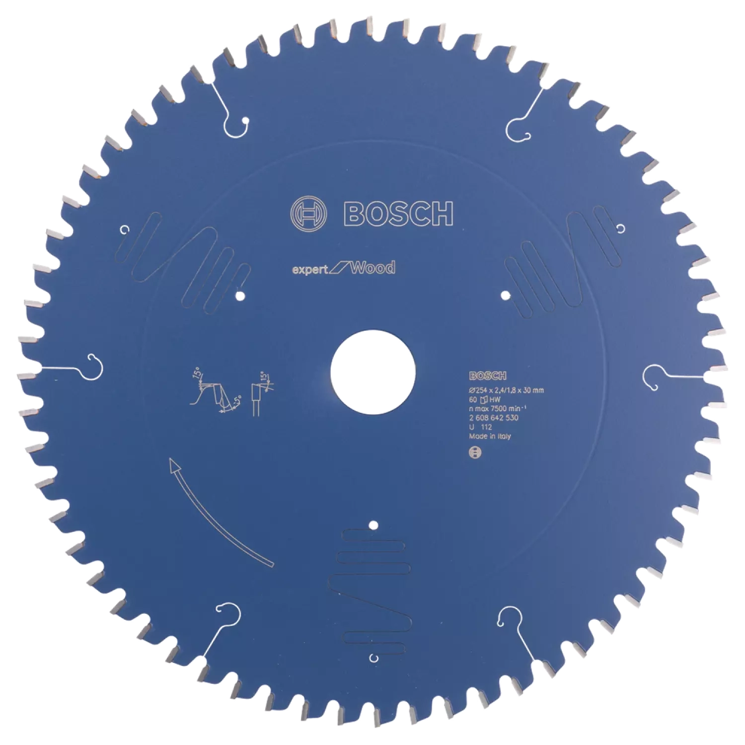 Cirkelzaagblad Expert for Wood, 254 x 30 x 2,4 mm, 60T - 2608642530