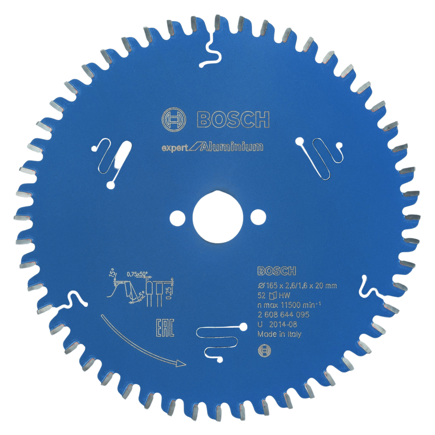 Cirkelzaagblad ø 165 x 20 mm 52t expert alu