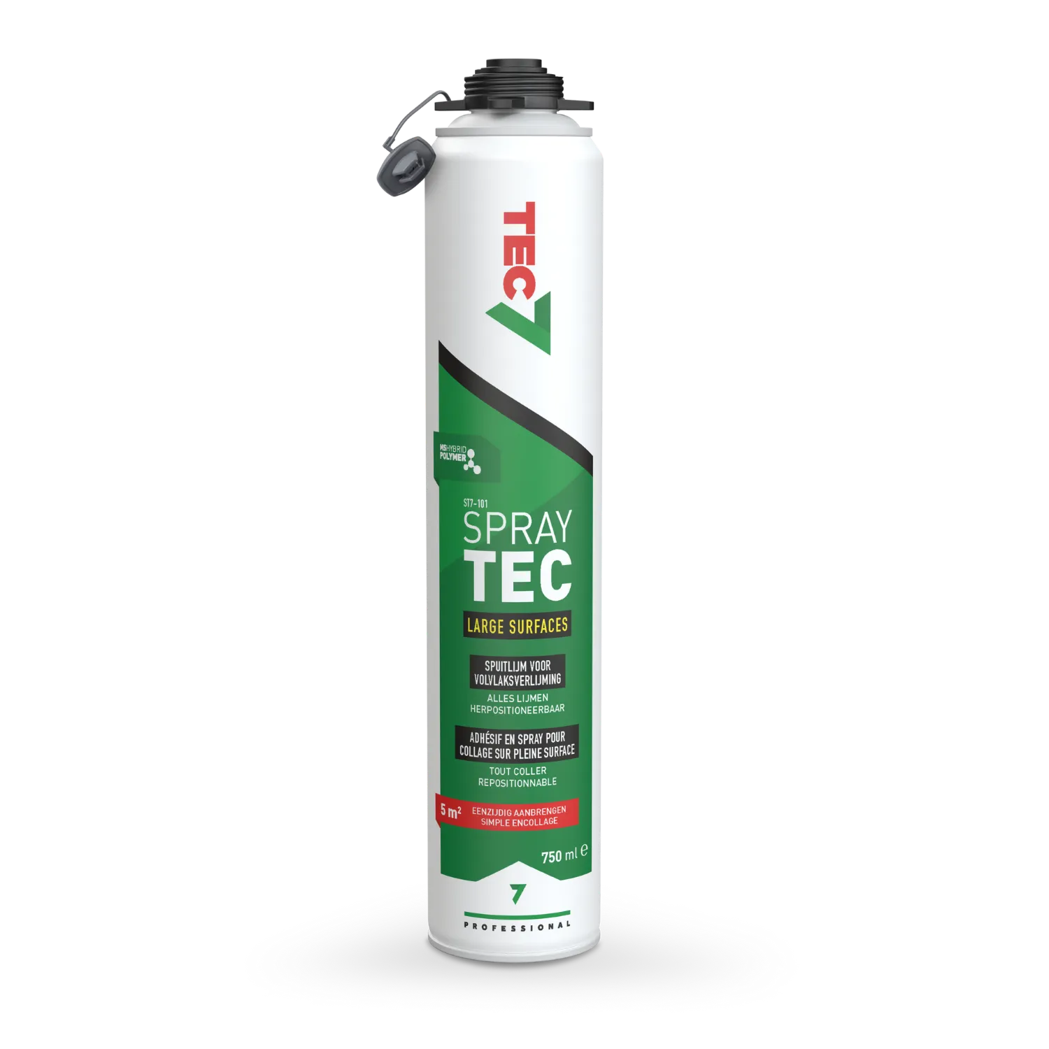 Spraytec spuitlijm ST7-101 voor volvlaksverlijming - 750ml