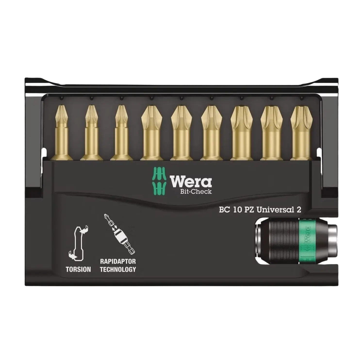 Magasin d'embouts (10 pièces) Pozidrive 8655-9/TH bit check rapidaptor