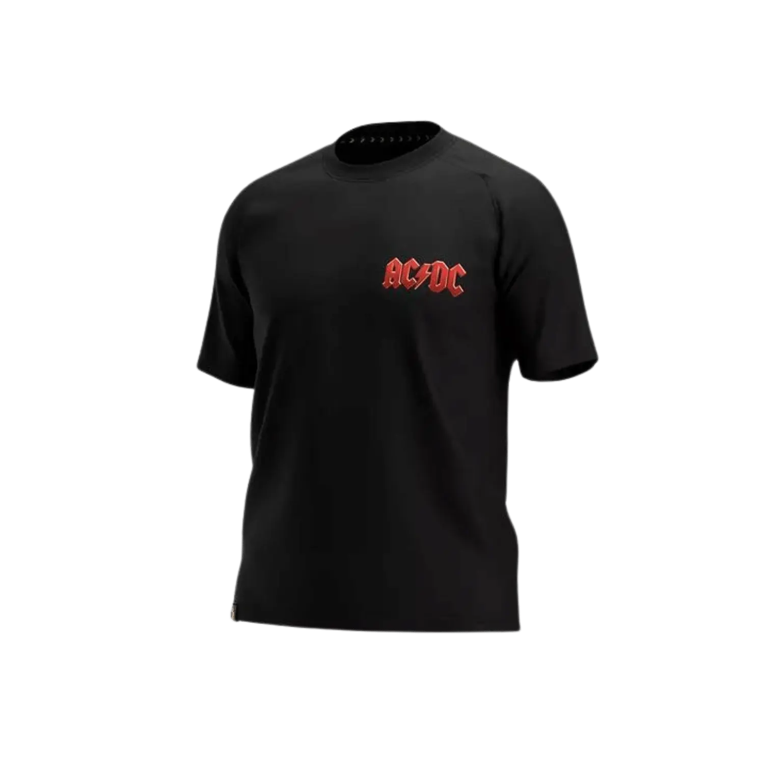 AC/DC t-shirt limited edition borstlogo - zwart - L