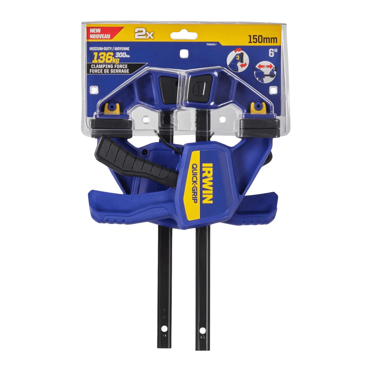 Set van 2 snelspanners 150 mm Quick Grip Medium Duty (klemkracht 135 kg)