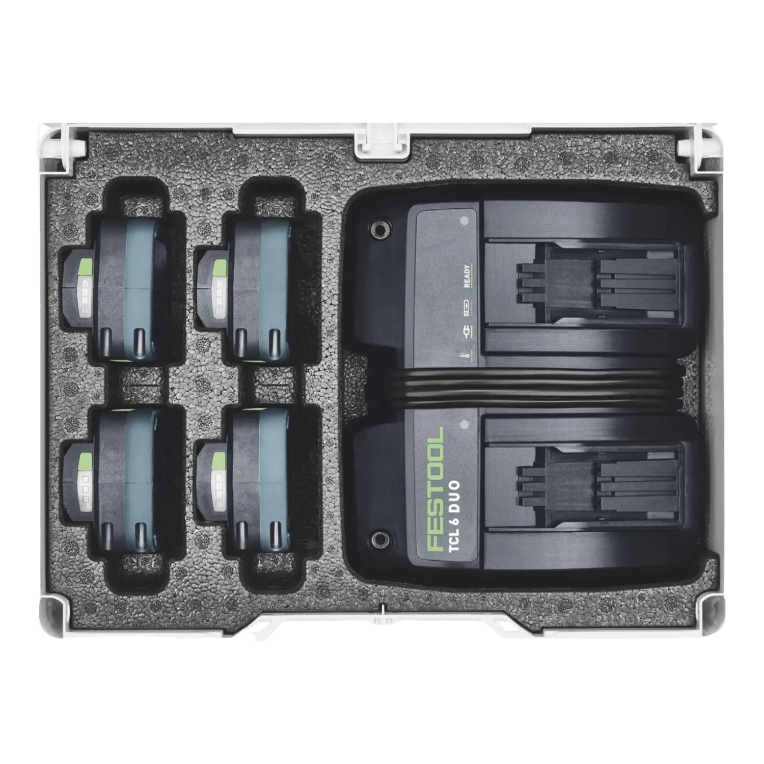 Set batterijen 18V: 4 x 4 Ah Li-ion + lader TCL6 DUO