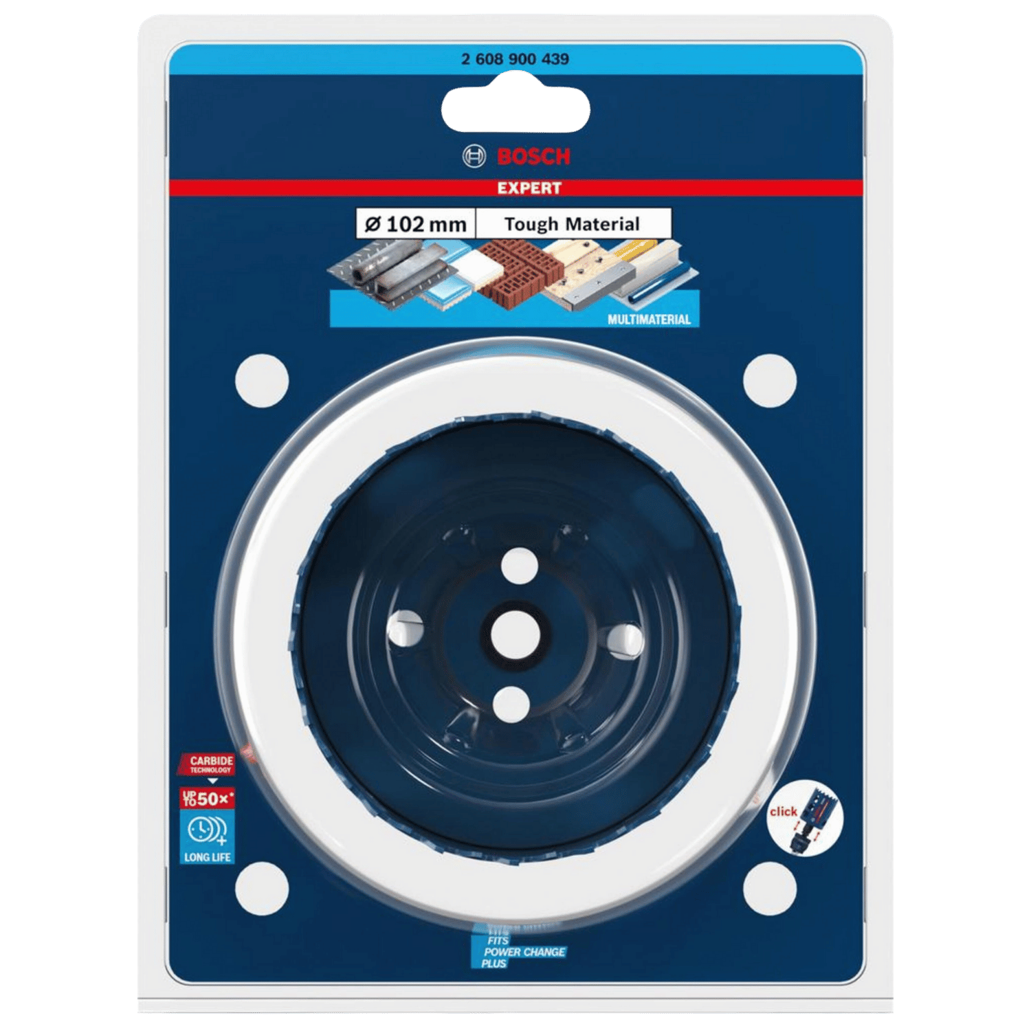Scie-cloche ø 102 mm expert matériaux durs - changement rapide