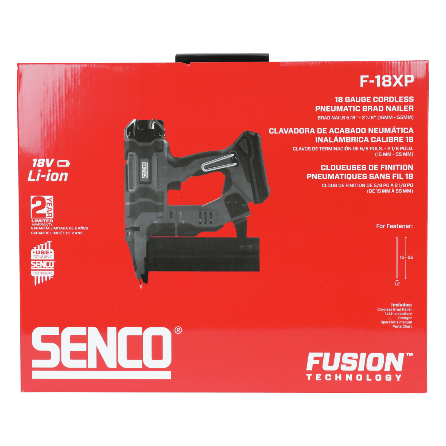 Accunagelapparaat fusion F-18XP (18V - 1X1.5 Ah Li-ion - minibrads F18)