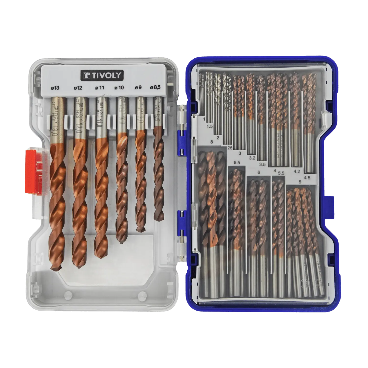 Coffret (100 pcs) forets métalliques HSS 1-13 mm