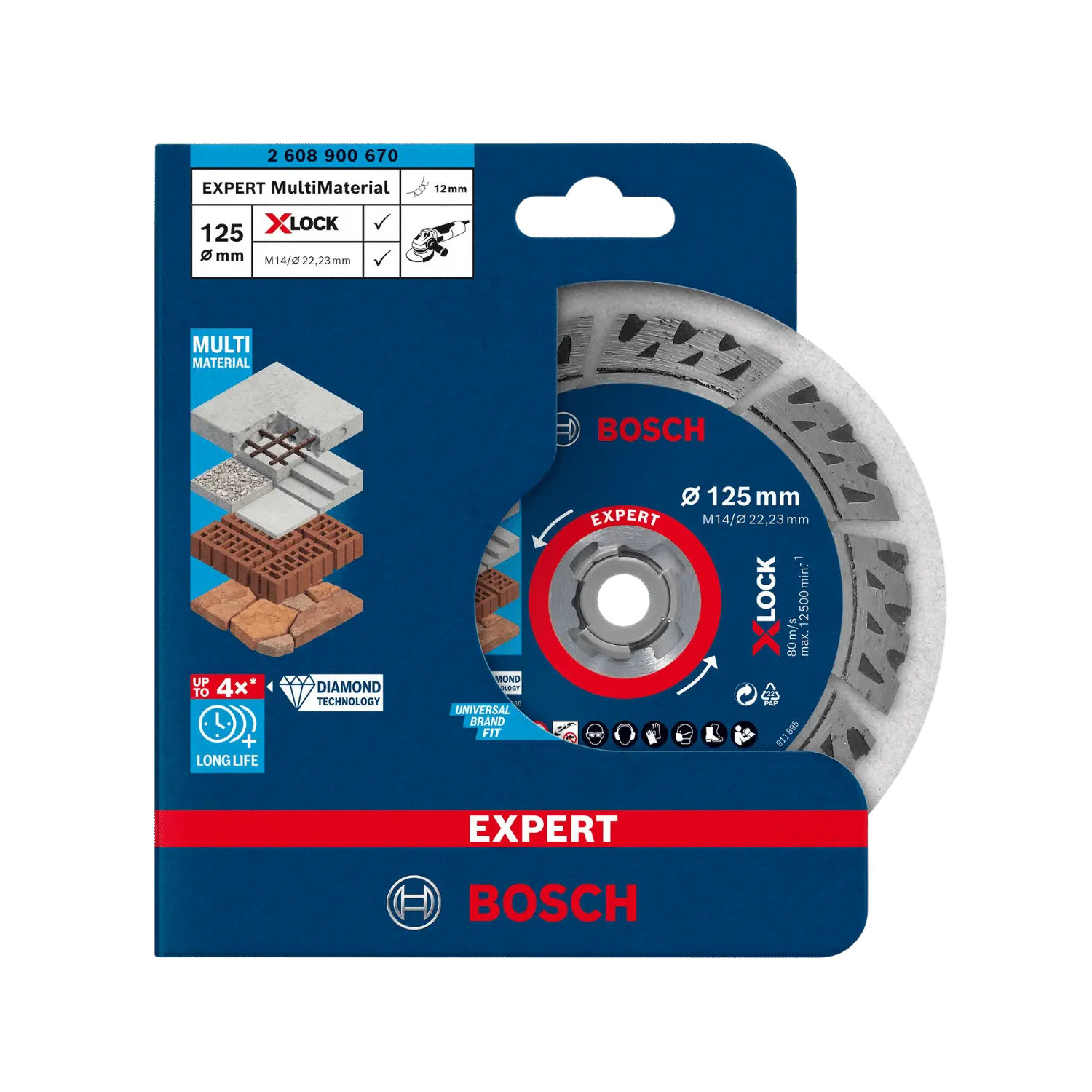 Expert diamantzaag multi materiaal 125 X-lock - 2608900670