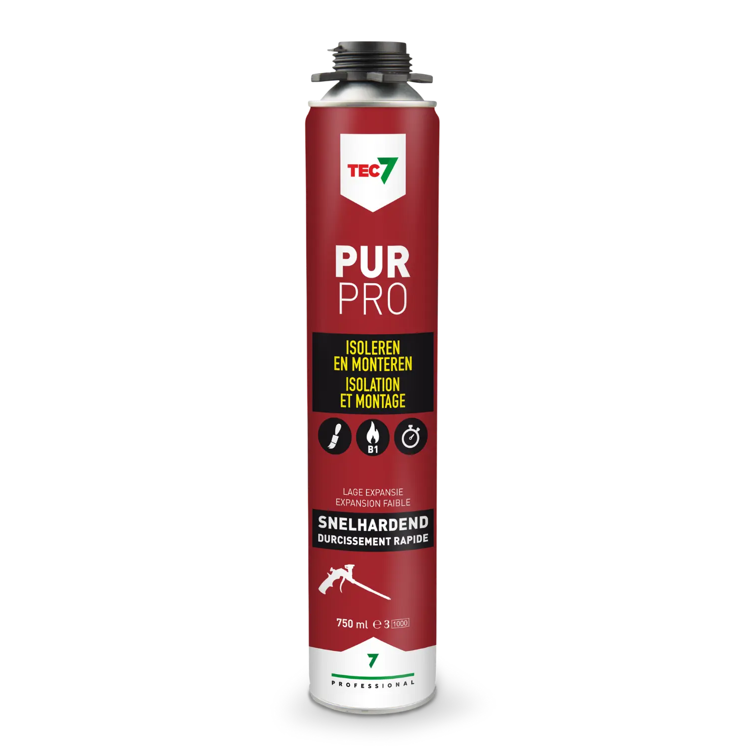 TEC7 Isolatie- En Montageschuim - Pur Pro 750Ml | Lecot.shop Mousse PU