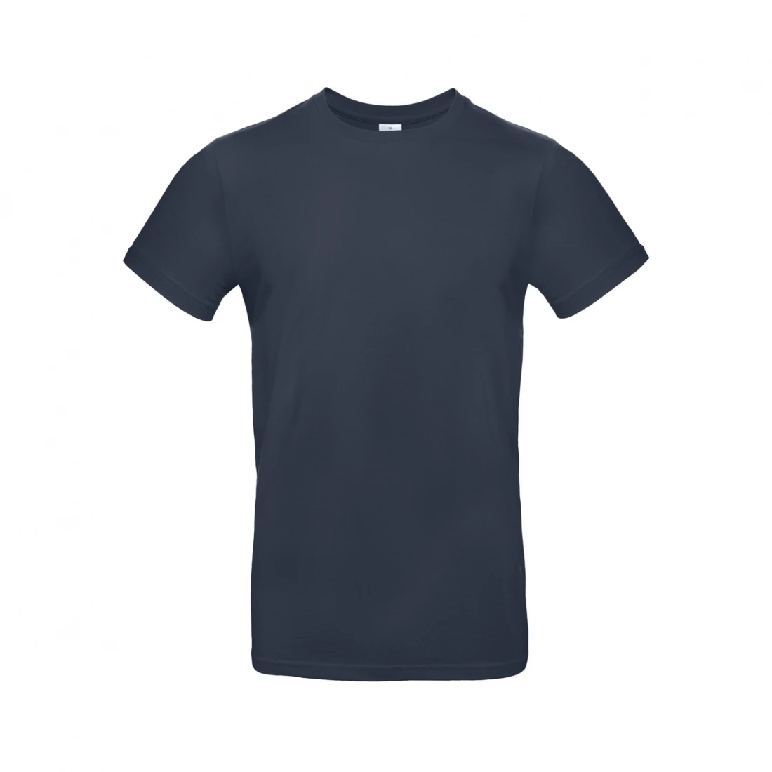 New Heavy round neck T-shirt #E190/Men - navy - L - 3 st/pak