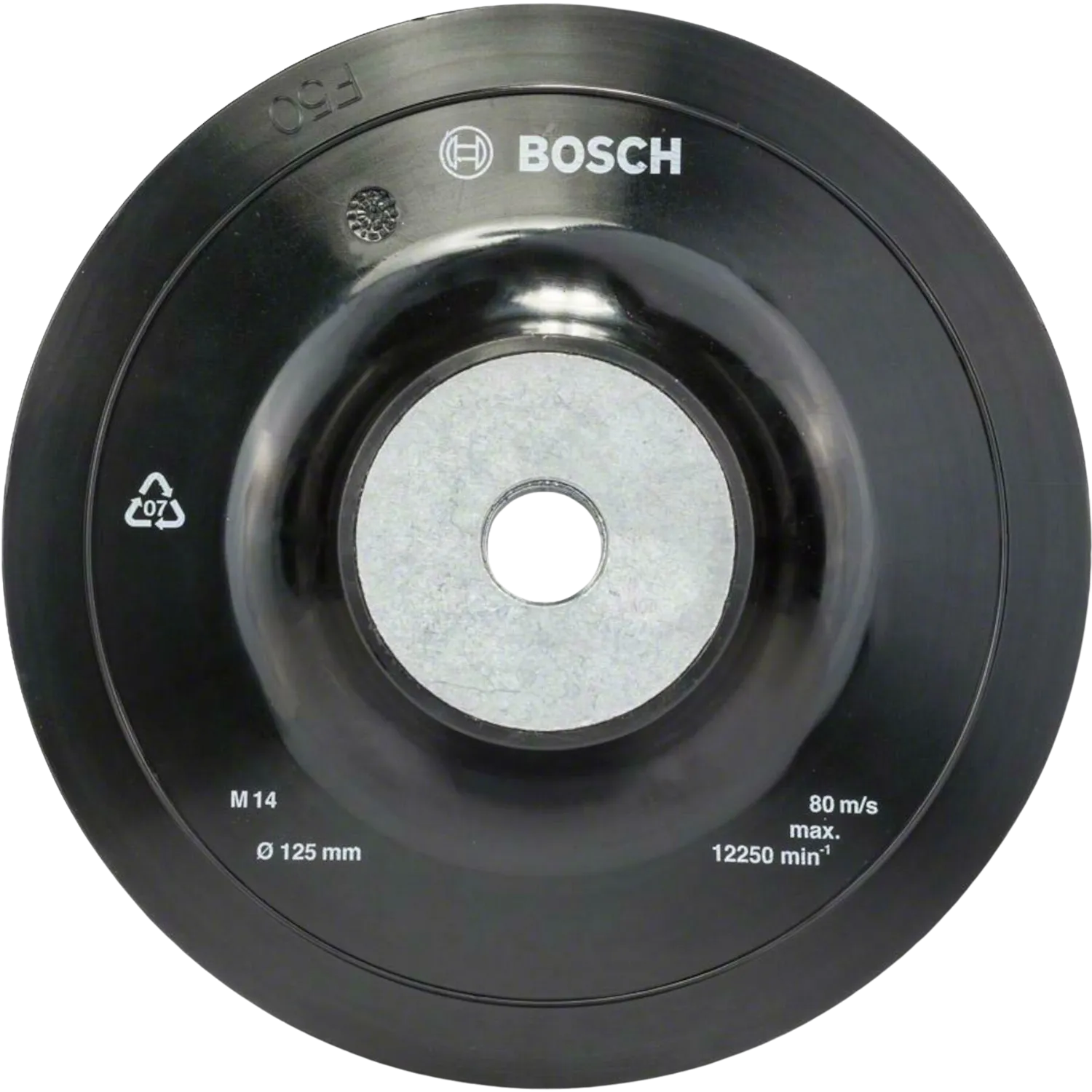 Disque de support en caoutchouc (125 mm - 12 500 tours par minute)