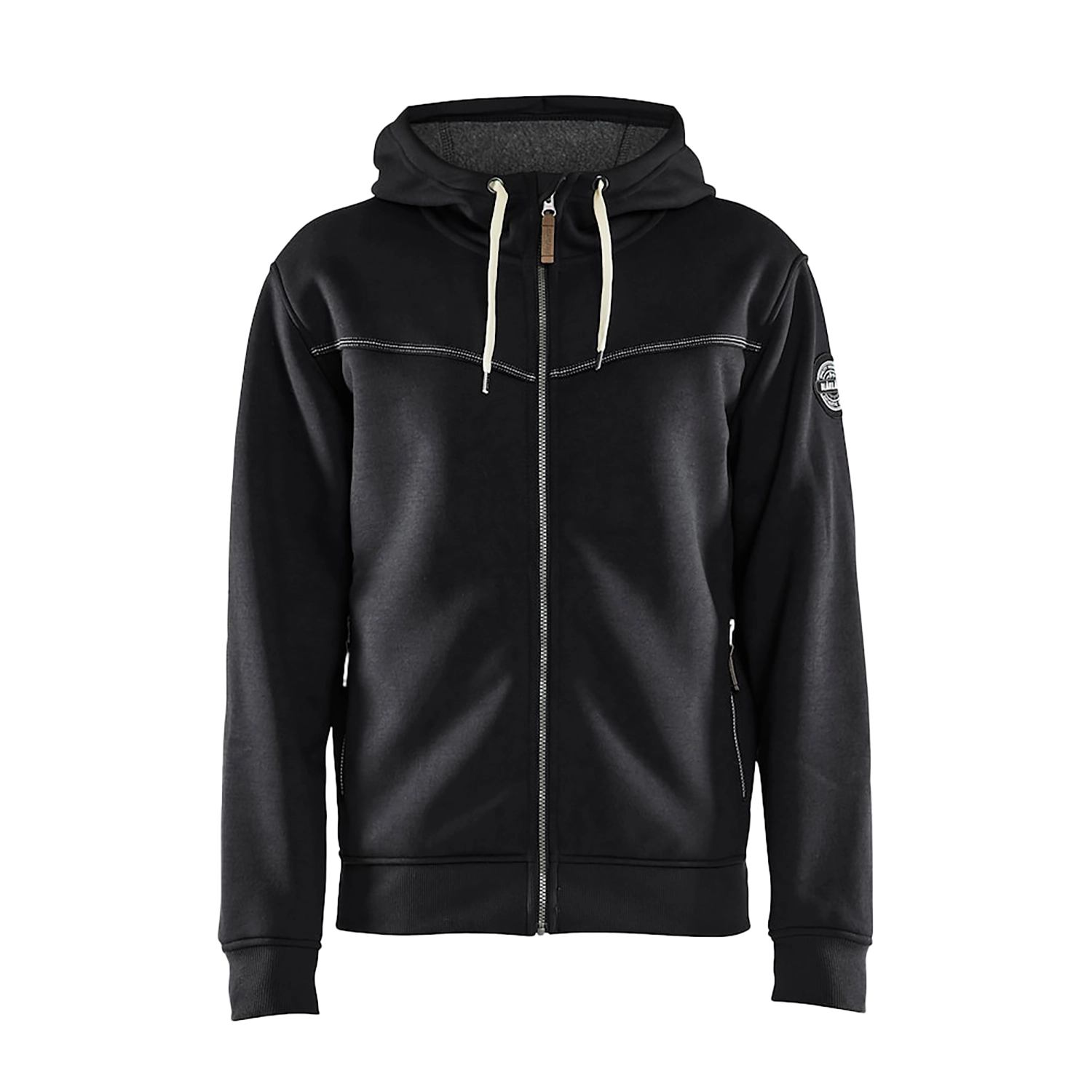 Hooded sweatshirt met warme voering 4933/2514/9900 - zwart
