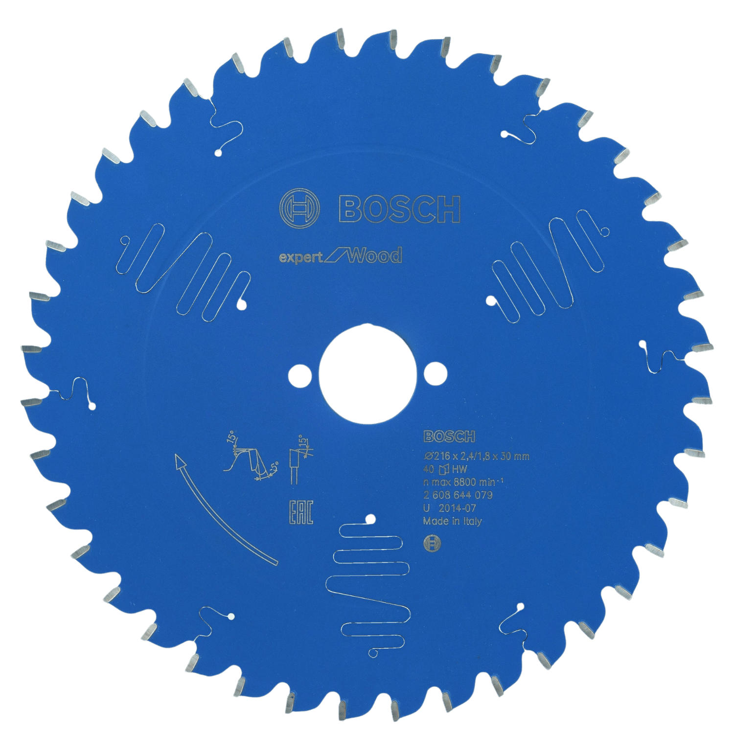 Cirkelzaagblad expert for wood 216 x 30 x 2,4 mm, 40T - 2608644079