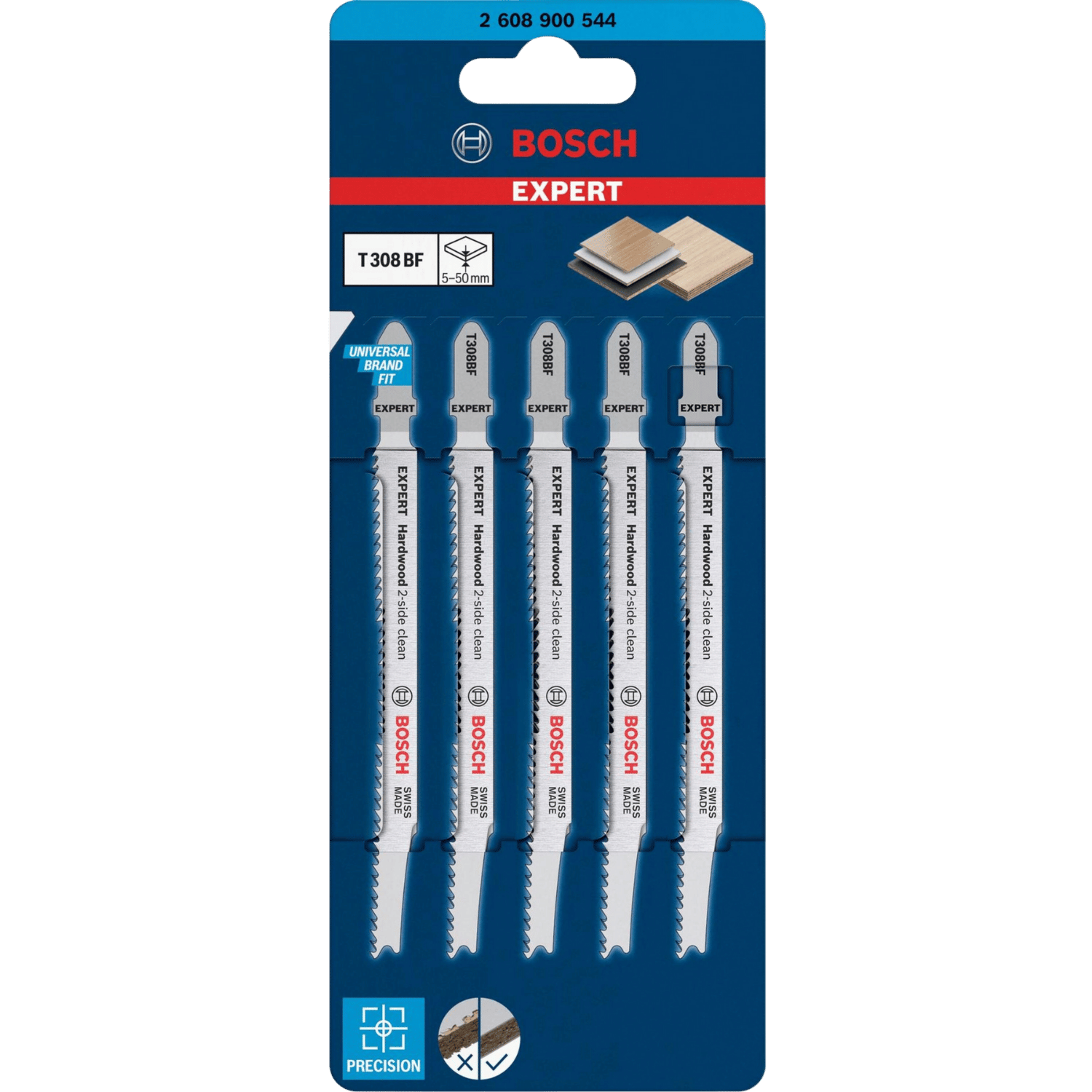 Lames de scie sauteuse expert T308BF (5 pièces)