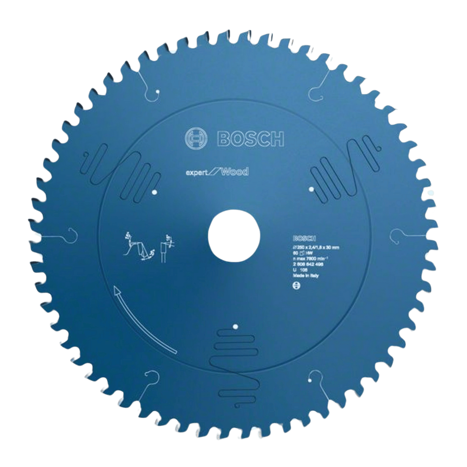 Cirkelzaagblad expert for wood 250 x 30 x 2,4 mm, 60T - 2608642498