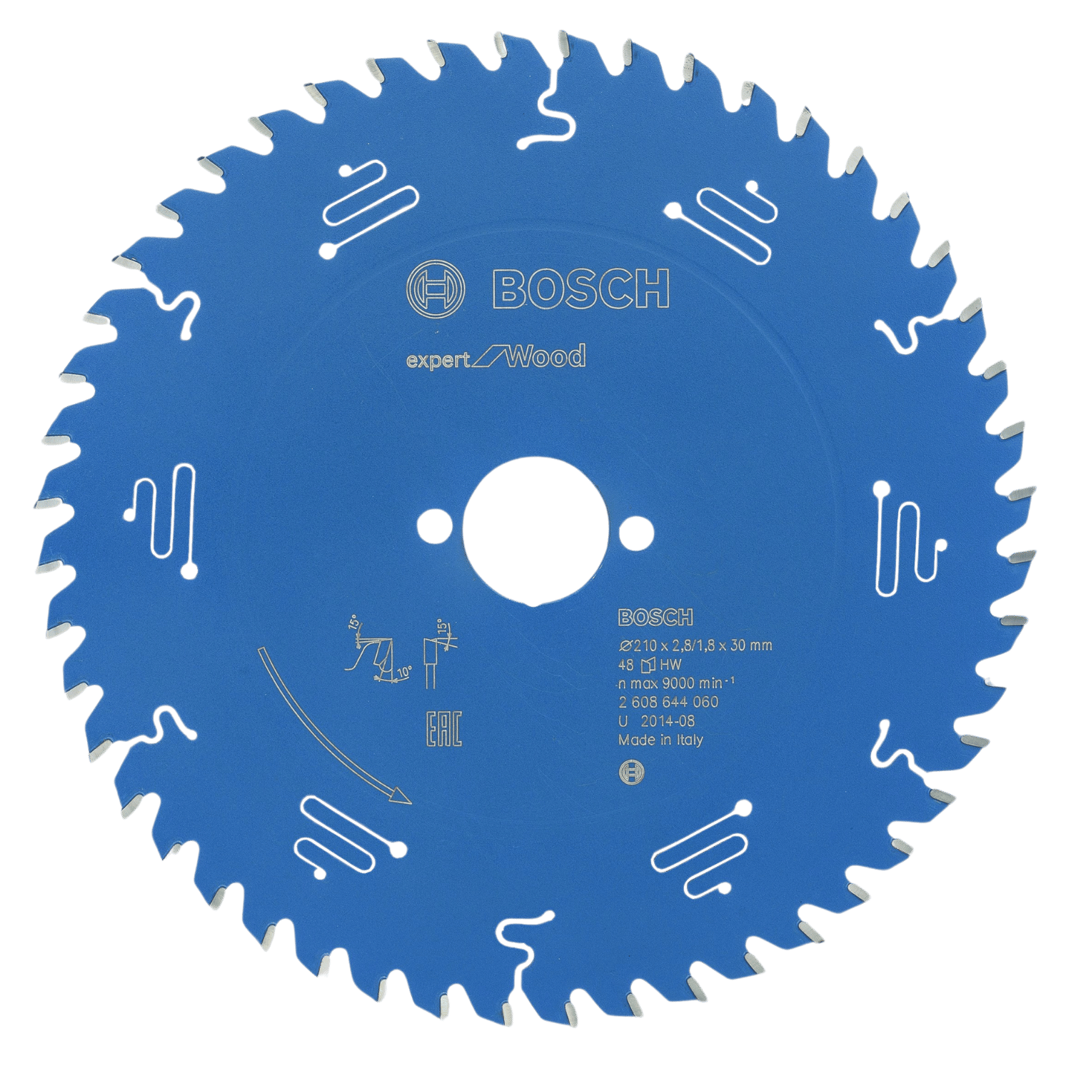 Cirkelzaagblad expert for wood 210 x 30 x 2,8 mm, 48T - 2608644060