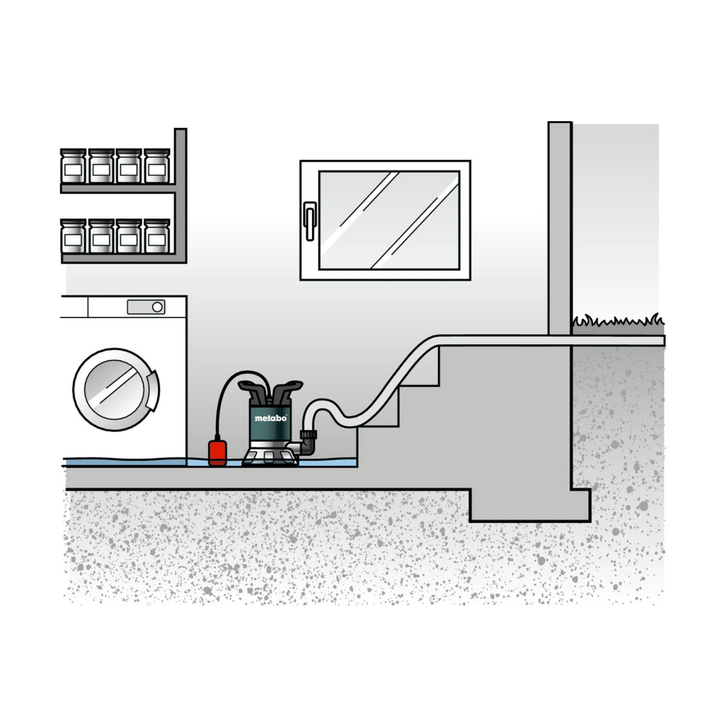 Vlakzuigdompelpomp met vlotter TP7500SI (7500 l/u - schoon water)