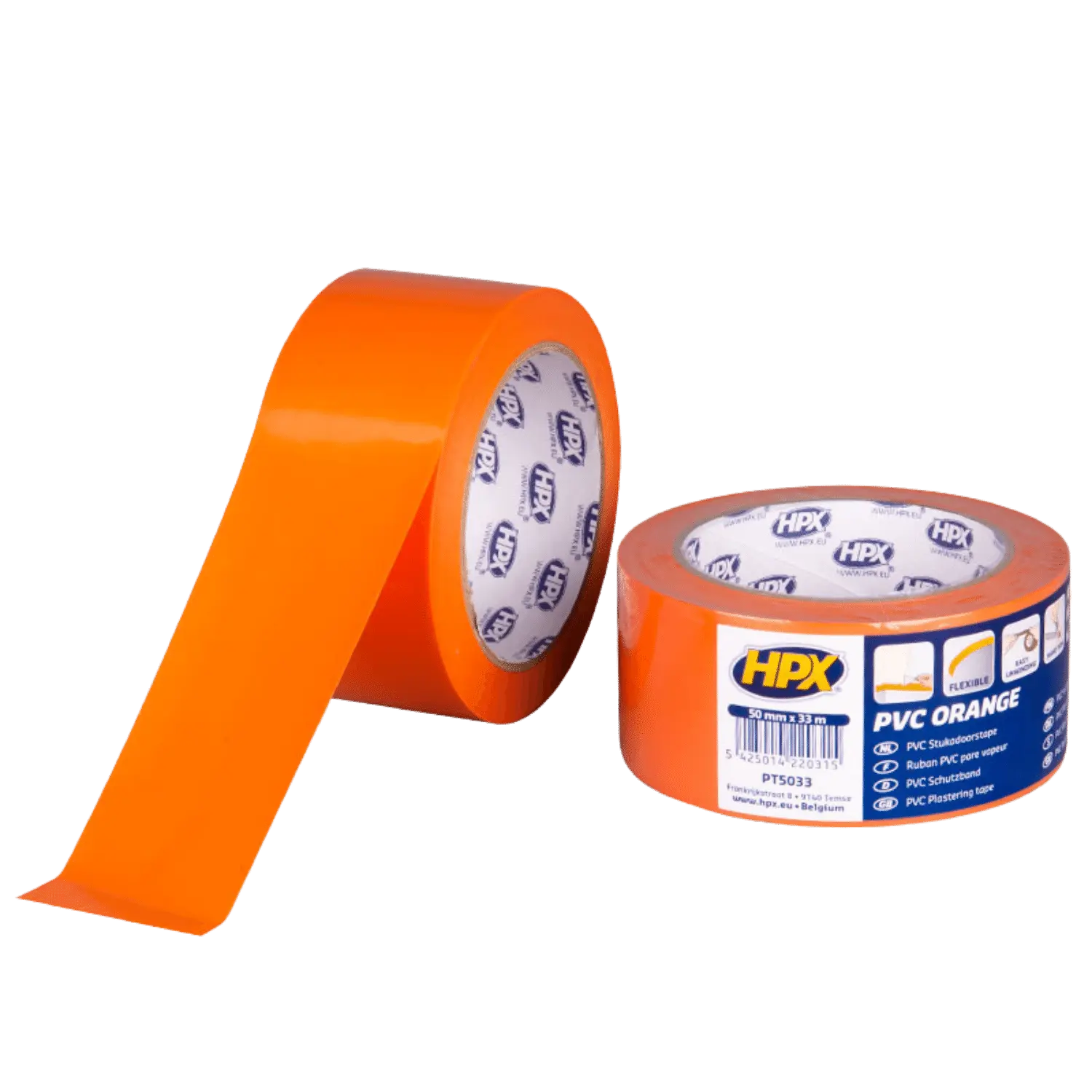 Ruban de protection en PVC - Orange 50mm x 33m