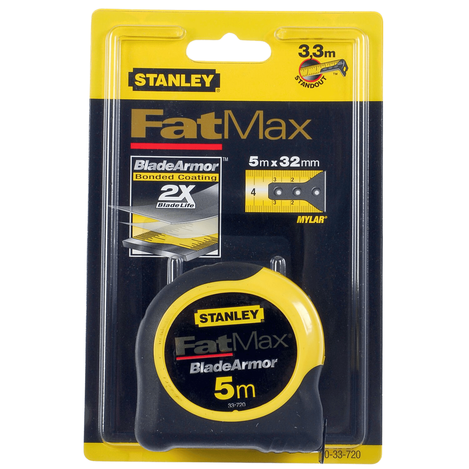 Mètre ruban Fatmax 5 m Dynagrip réf. 0-33-720