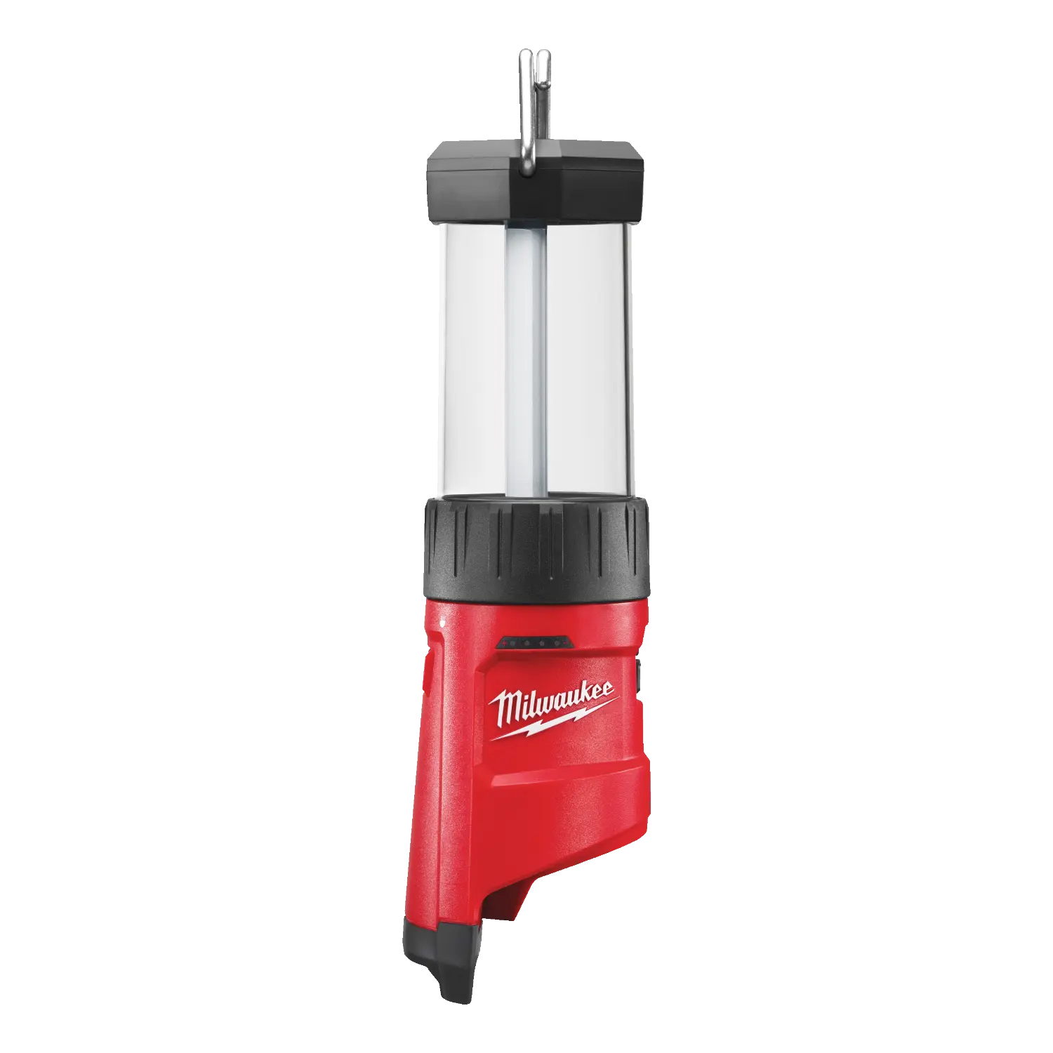 Milwaukee LL-0 Werklamp LED Accu 12V | Lecot.shop Roodzwarte Milwaukee LL-0 Werklamp LED op Accu. Met aan/uitschakelaar. Met USB-ingang. Met metalen haak. Zonder meegeleverde accu. Met accu-laadniveau indicator. Knop om lichtsterkte aan te passen. 360° verdraaibaar licht.