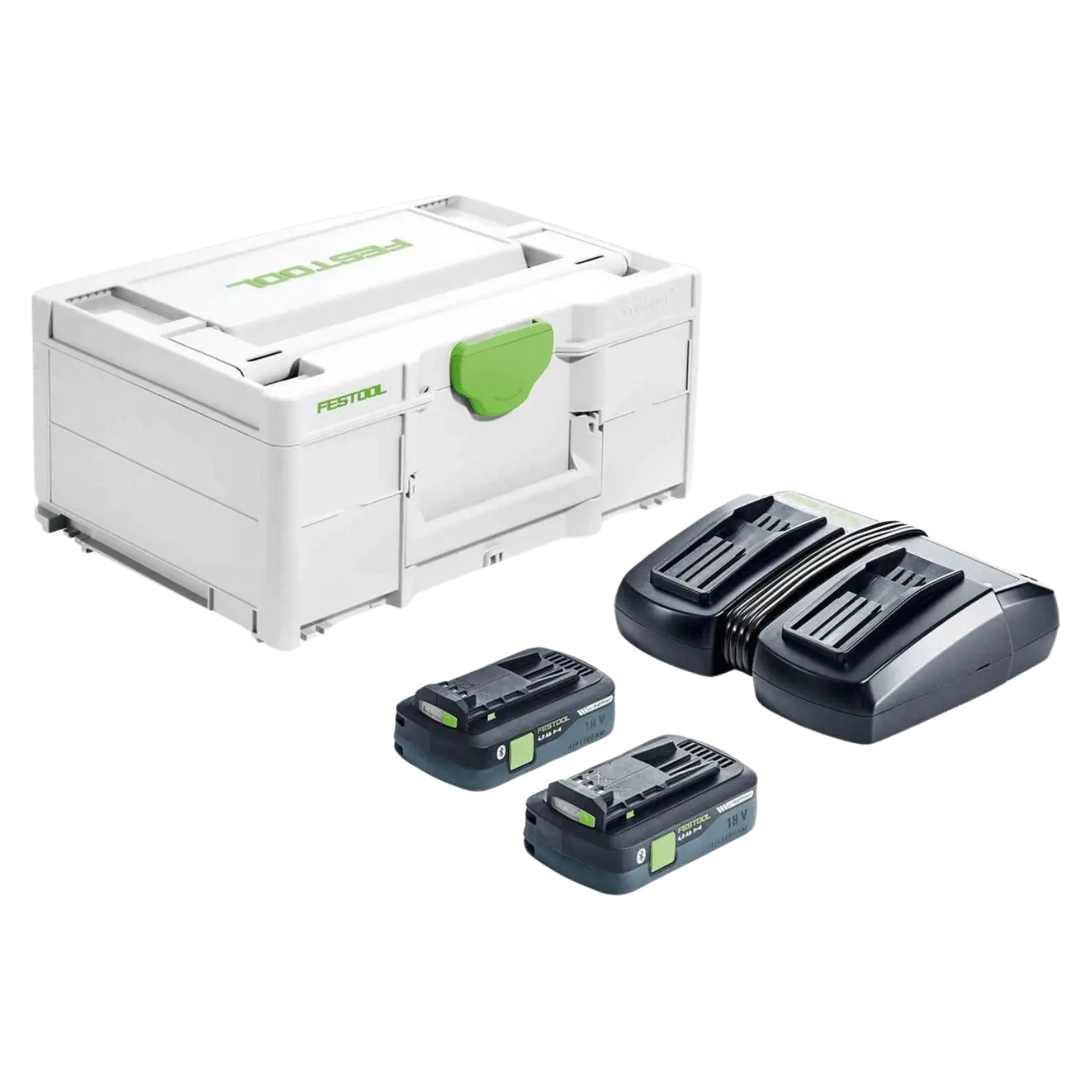 Set de batteries 18V : 2 x 4 Ah Li-ion + chargeur TCL6 DUO