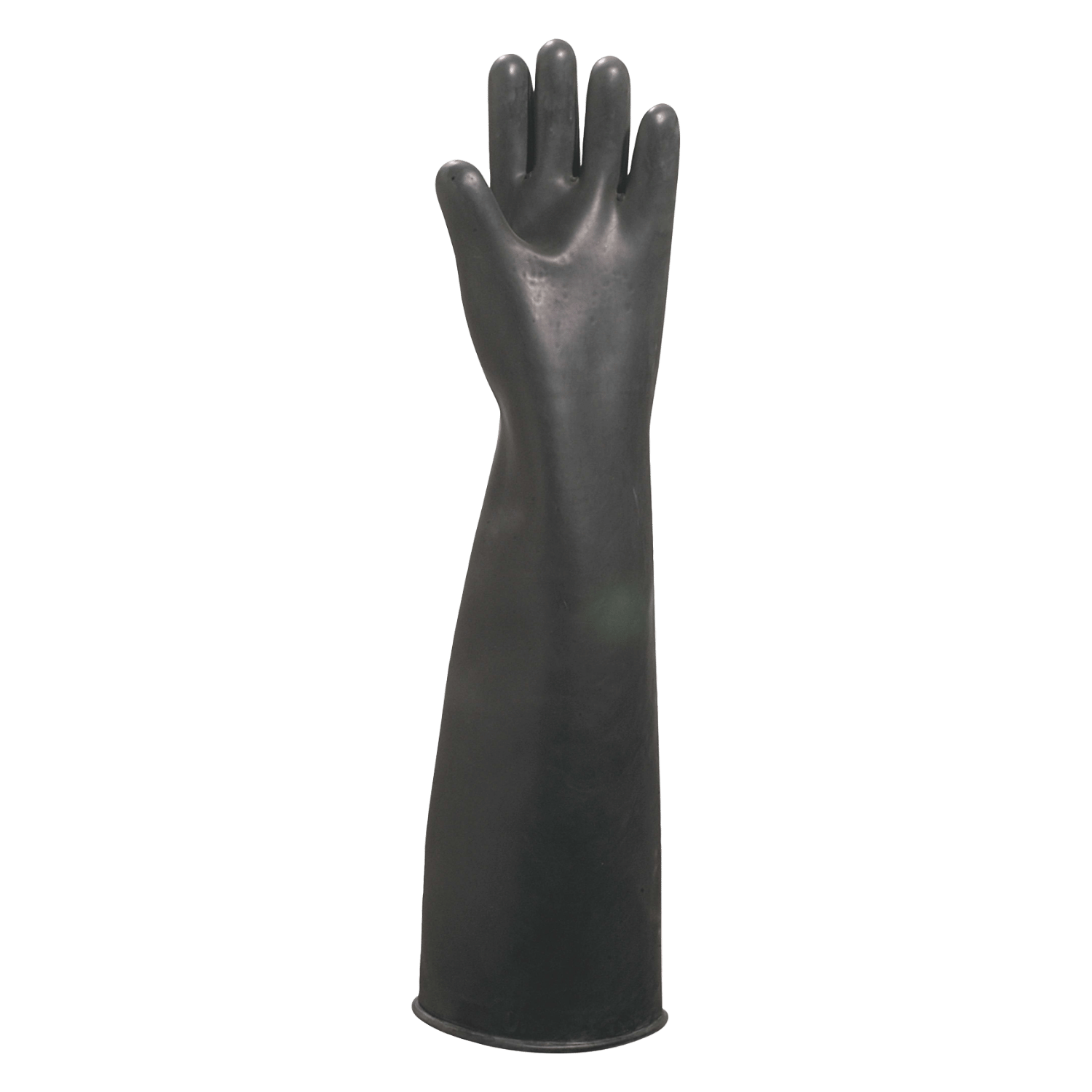 Zwarte latex handschoen lengte 60 cm - M10-LA600