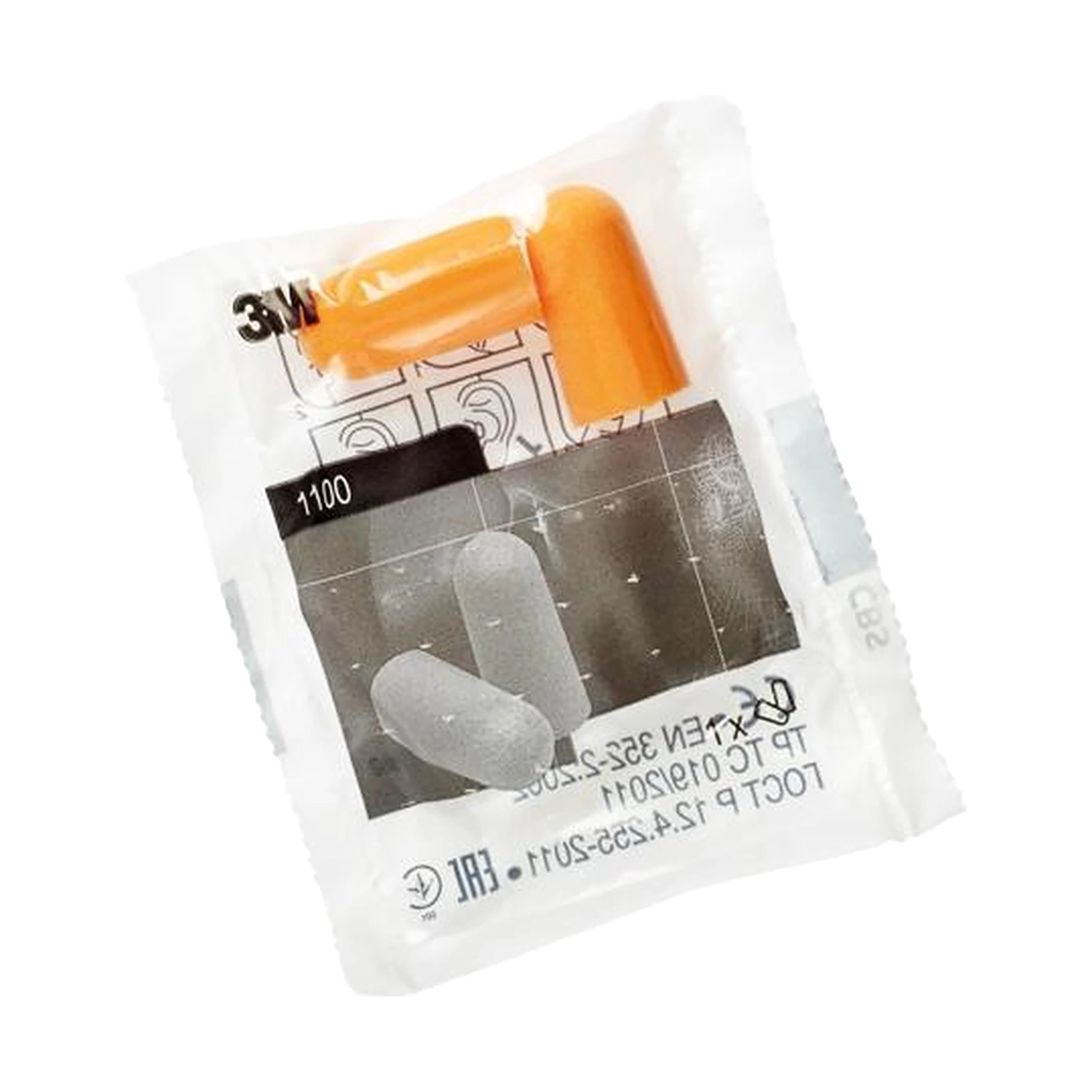 Bouchon d'oreille orange sans entretien 3M - 1100EAR - (200 PR/DS)