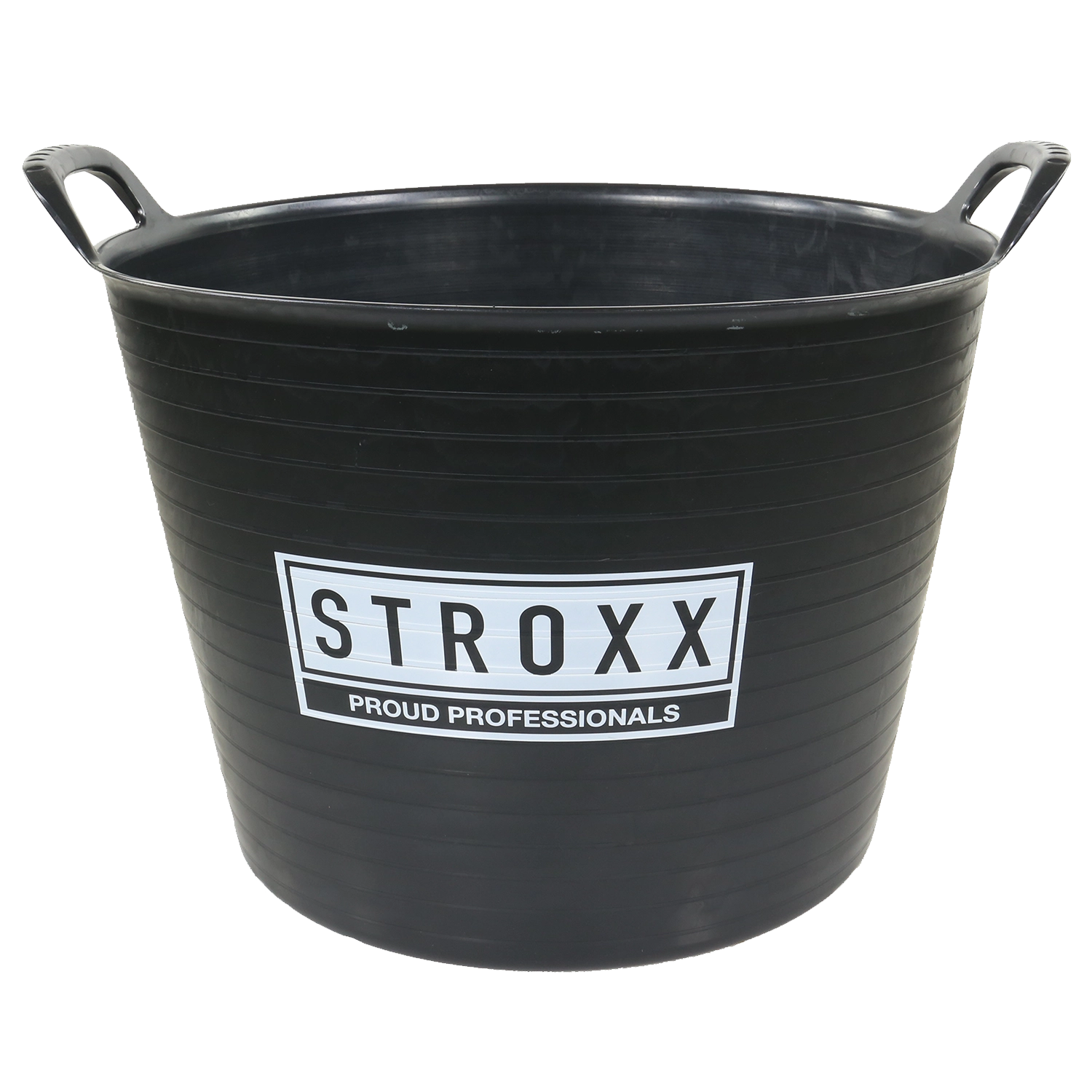 STROXX Tub Flexible 25L: Grijze flexibele emmer van 25 liter met Handgrepen en een glad oppervlak.