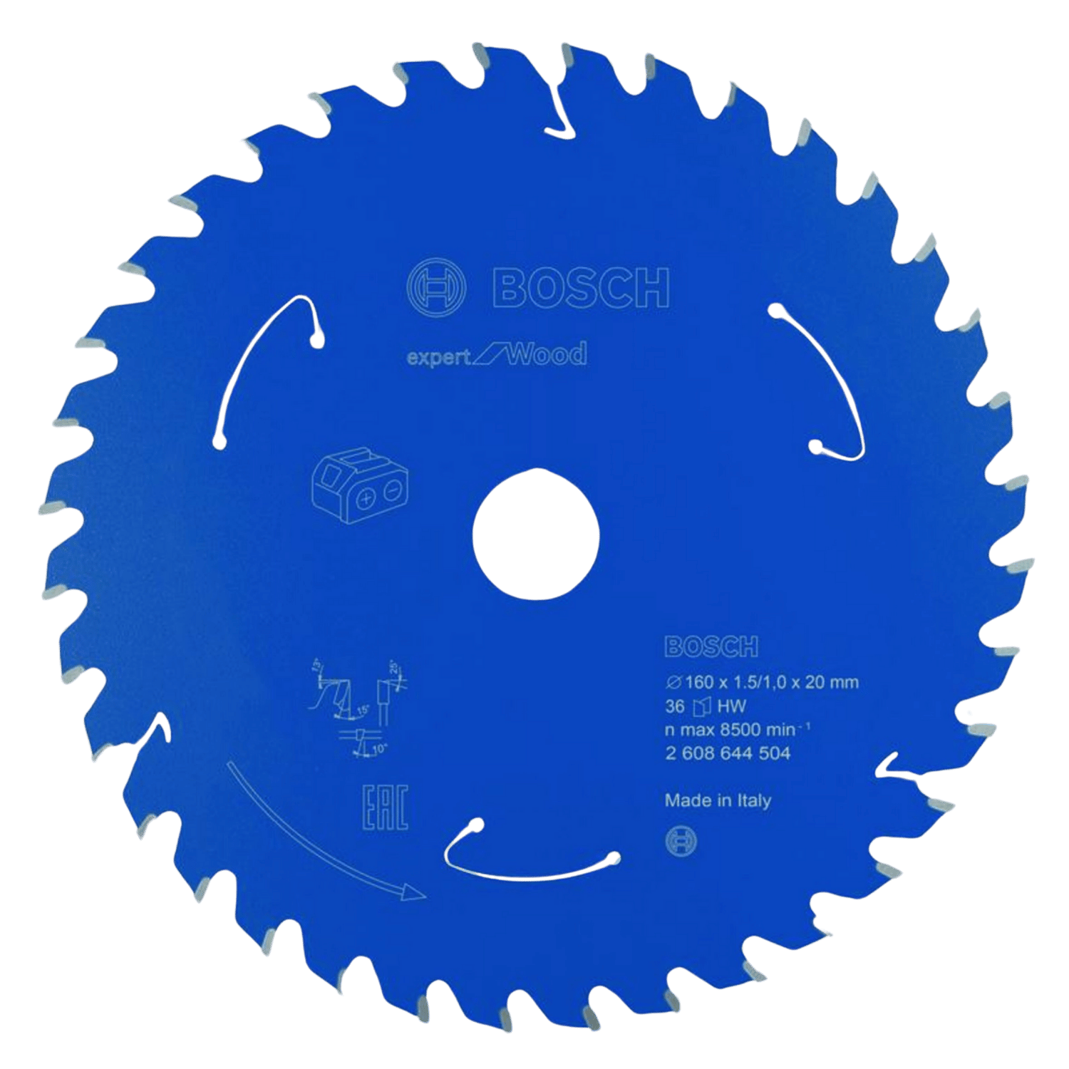 Cirkelzaagblad accu expert for wood 160 x 20 x 1.5/1x36t - 2608644504