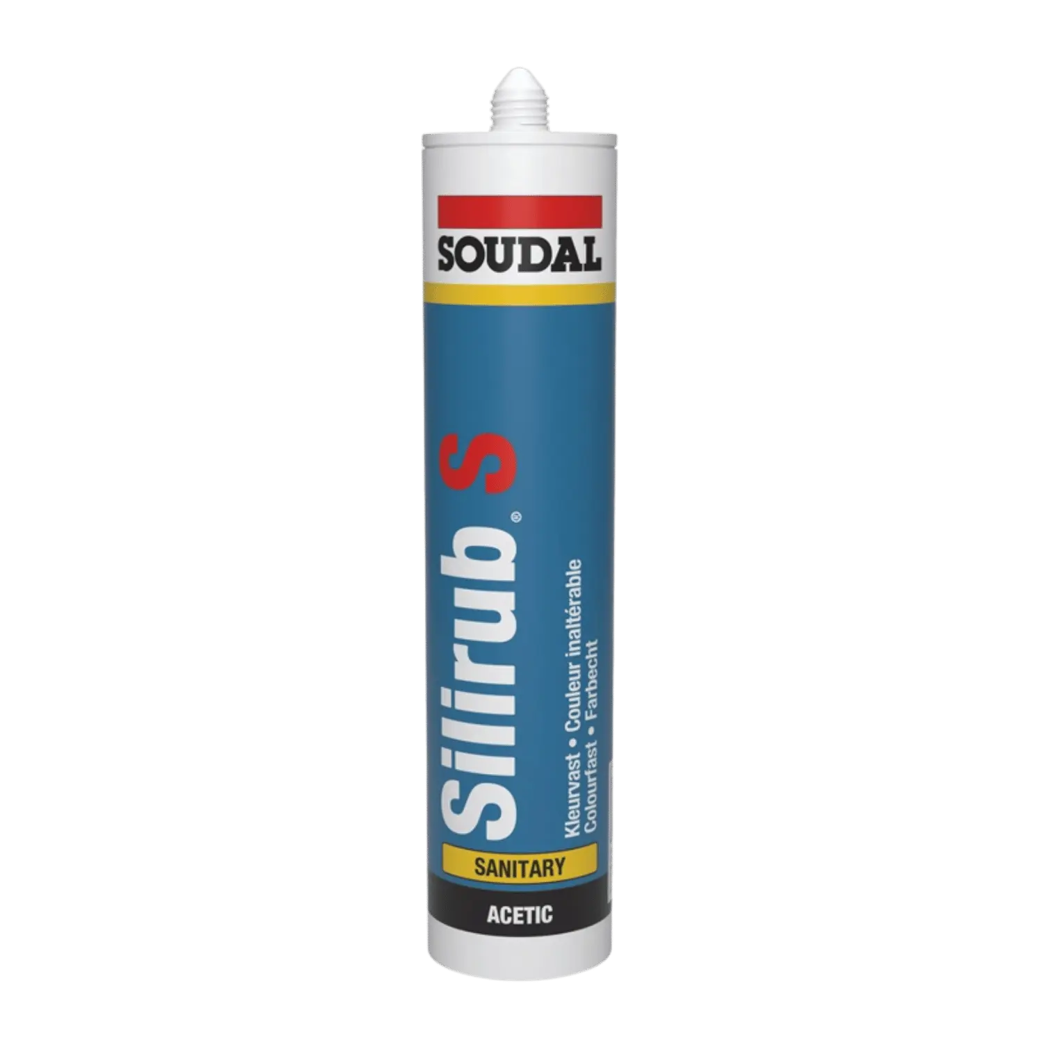 Azijnzuurhoudende silicone Silirub S koker 300 ml sanitair - transparant 