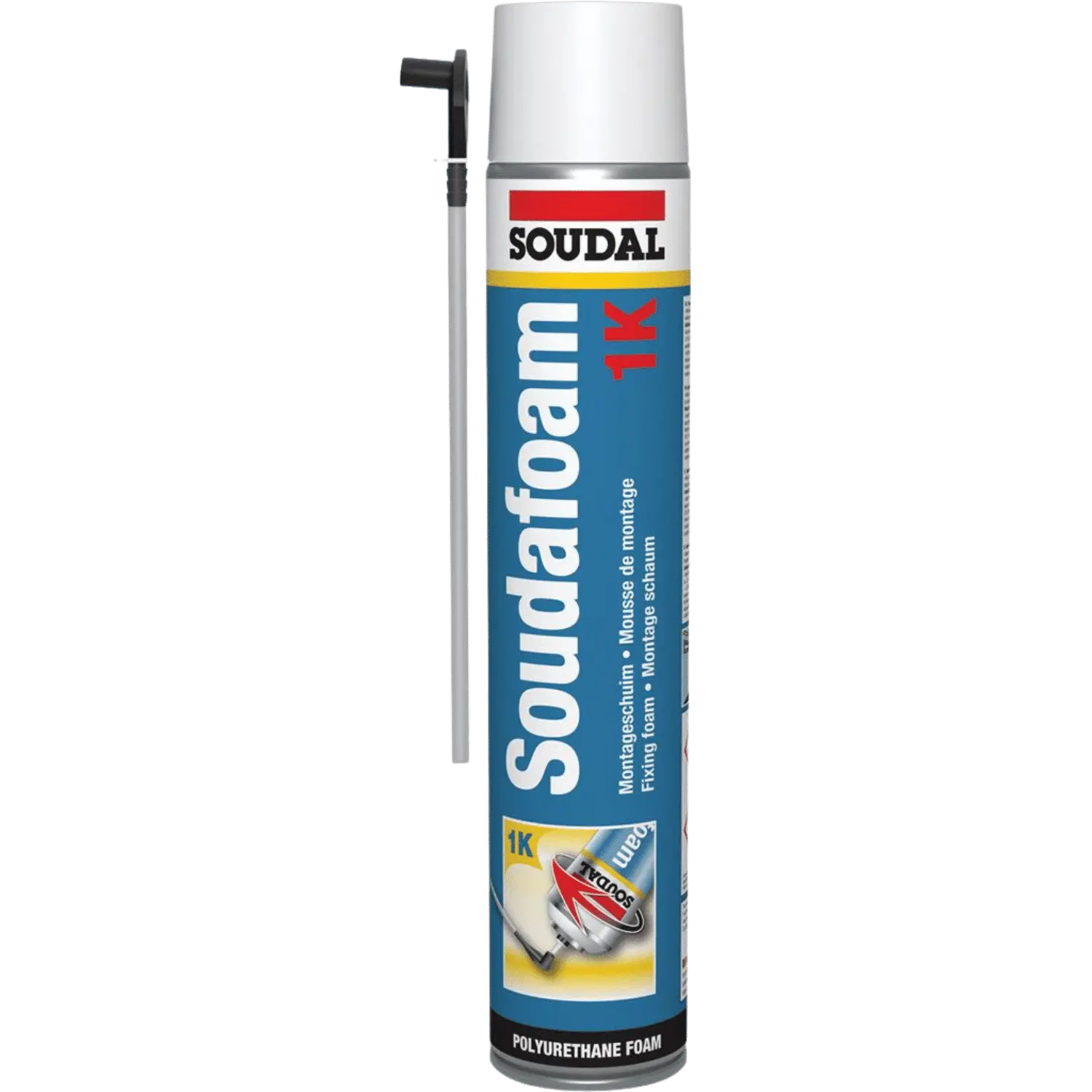 SOUDAL PU Manueel Schuim - 750Ml SoudaFoam 1K B3 | Lecot.shop Mousse PU