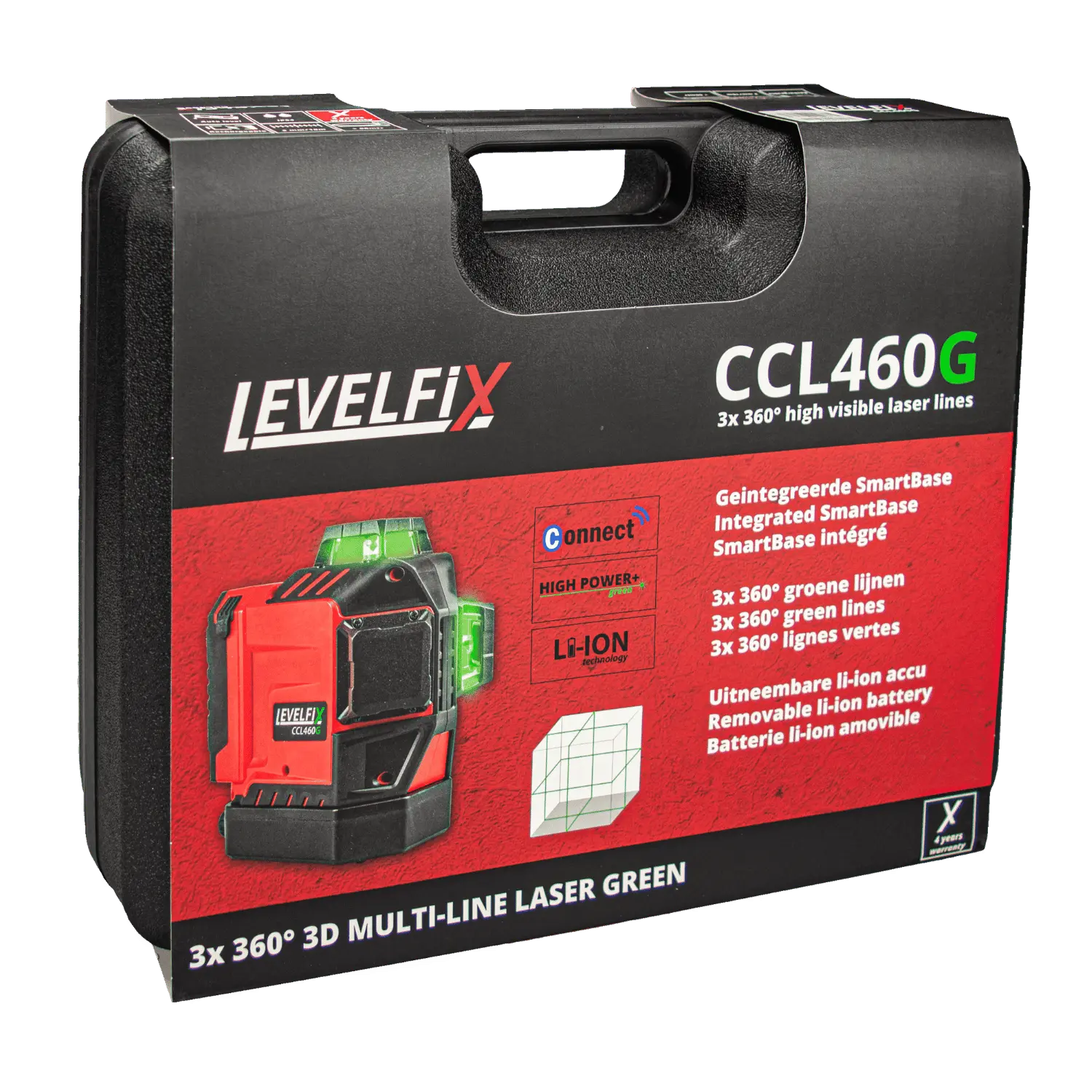 Niveau laser croix Levelfix CCL460G (avec trépied et récepteur)