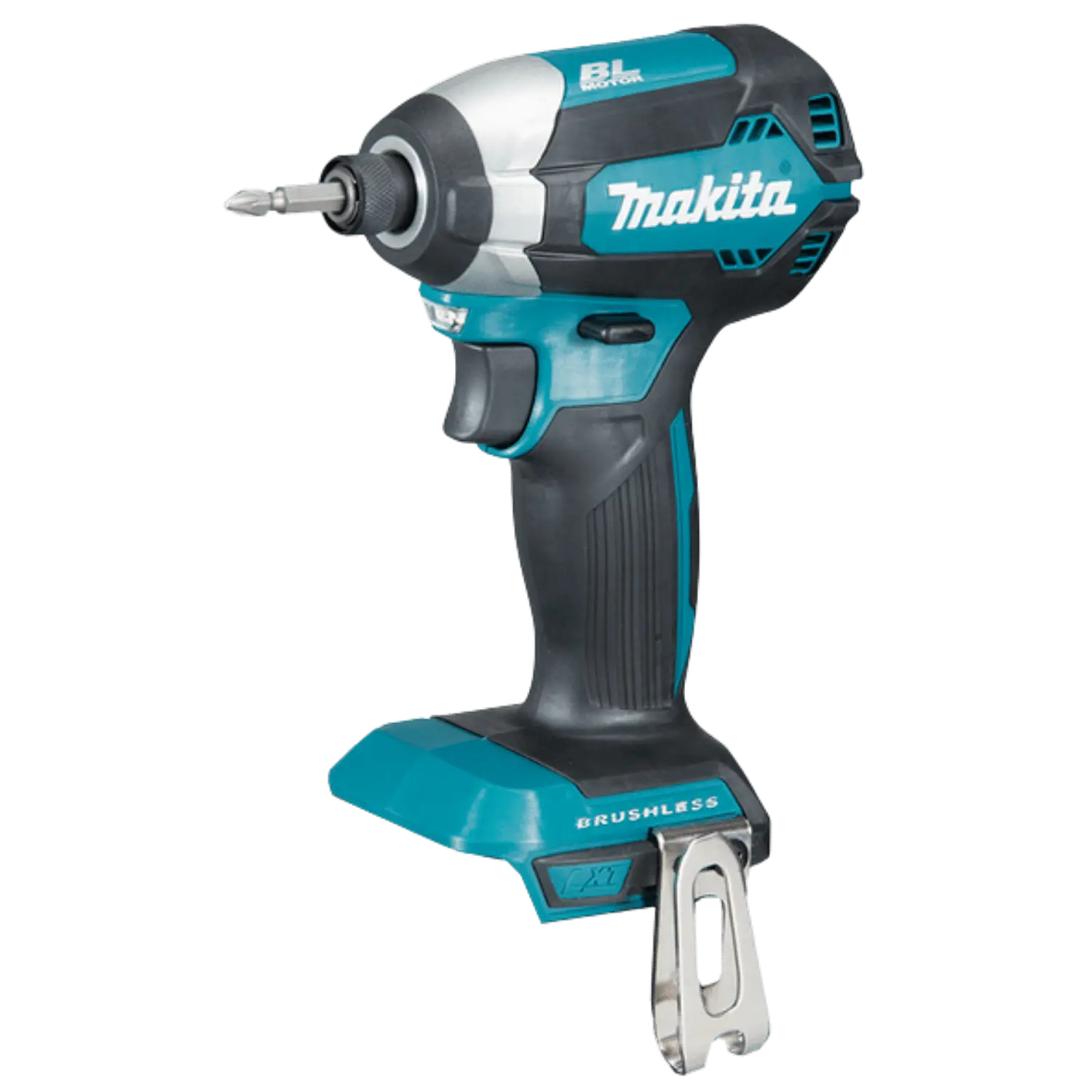 MAKITA DTD153 Slagschroevendraaier Accu | Lecot.shop Blauw zwarte slagschroevendraaier met riemhaak en 18V LXT accu van Makita