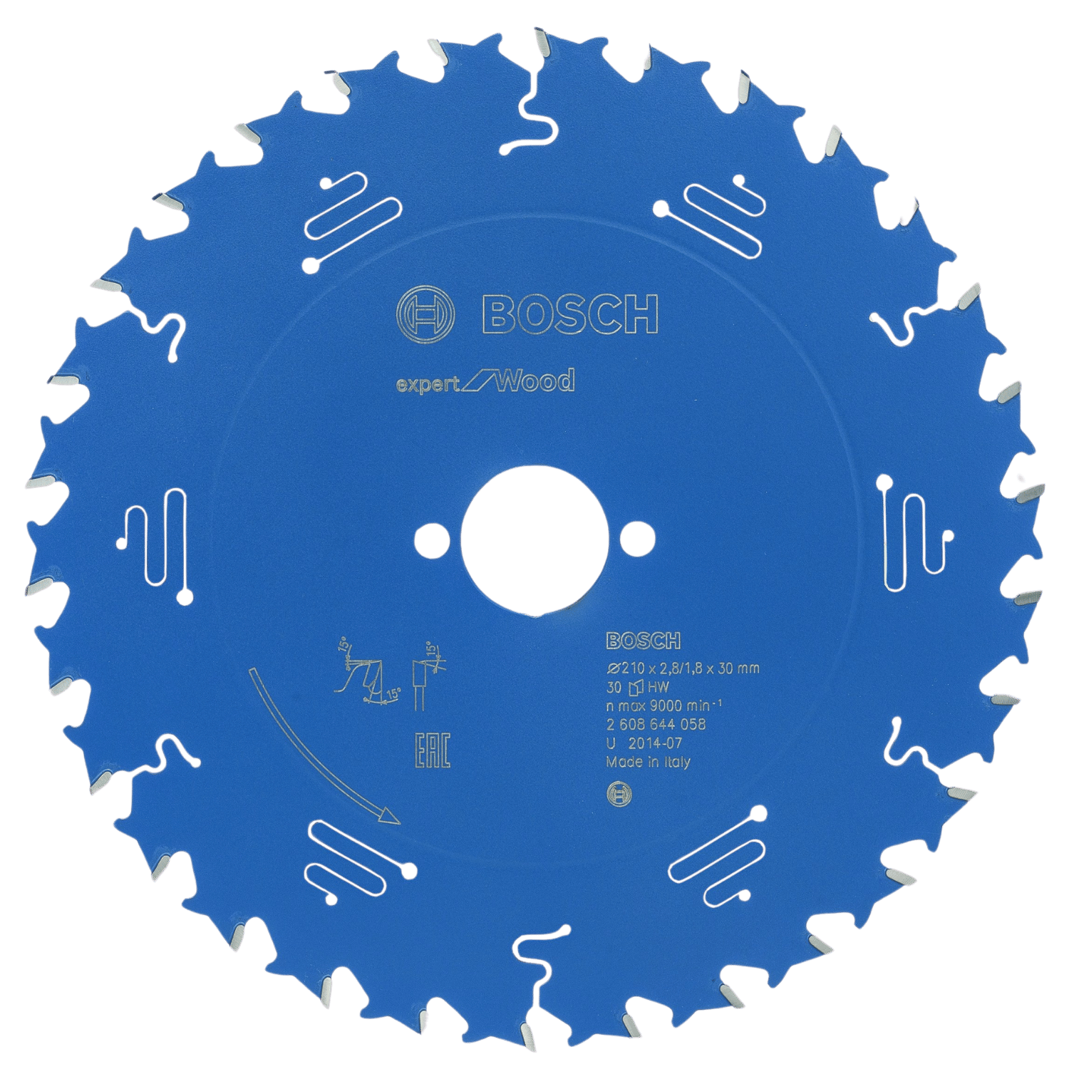 Cirkelzaagblad expert for wood 210 x 30 x 2,8 mm, 30T - 2608644058