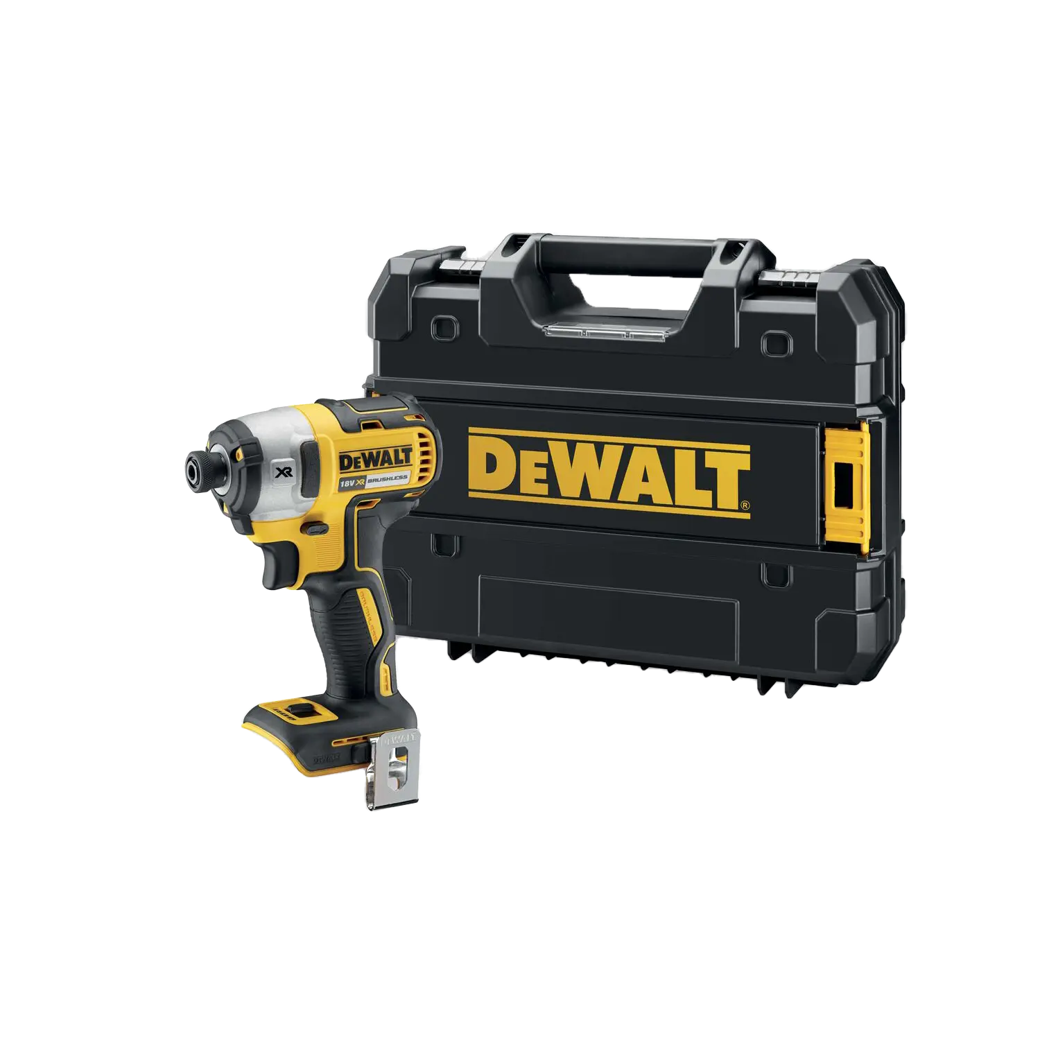 DeWALT DCF887 Slagschroevendraaier | Lecot.shop Zwartgele DCF887 Slagschroevendraaier op accu. Ingeklikte 5Ah accu. Met riemhaak. Rubberen handgreep. Draairichting knop.