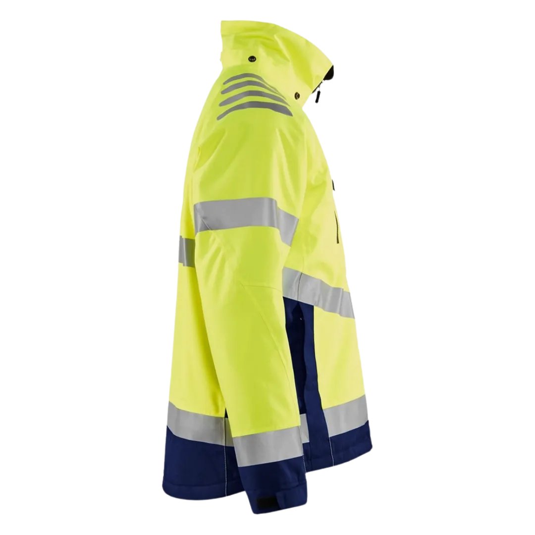 Veste d'hiver high - bleu marine/jaune - L