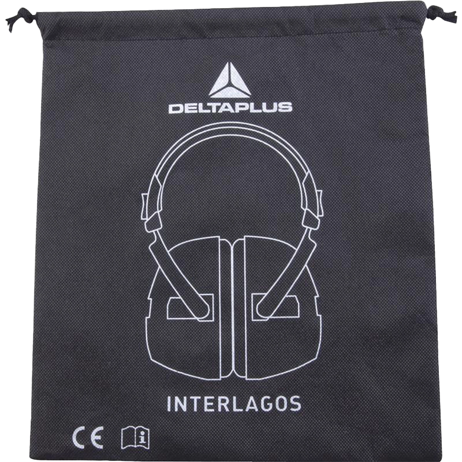 Casque antibruit Interlagos 2 gris avec pochette et crochet de ceinture - intergr2